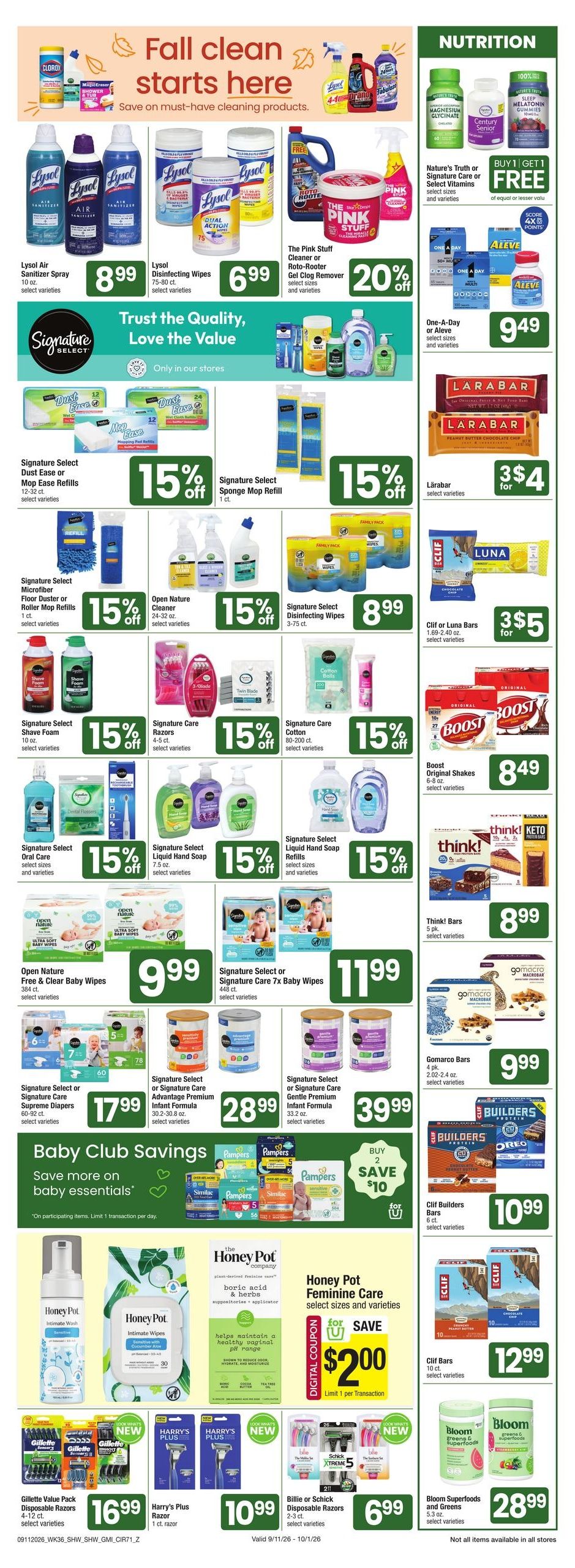 Shaw's (Augusta Area, ME) Weekly Ad September 25 - October 1, 2026
