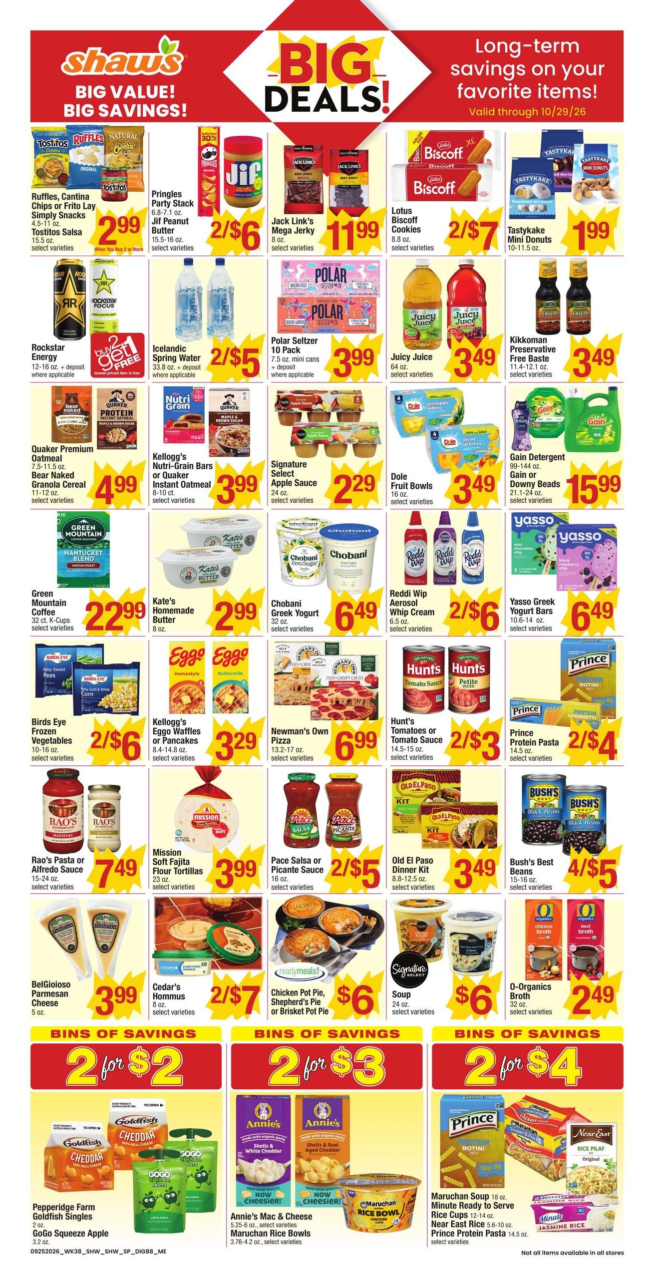 Shaw's (Augusta Area, ME) Weekly Ad September 25 - October 1, 2026