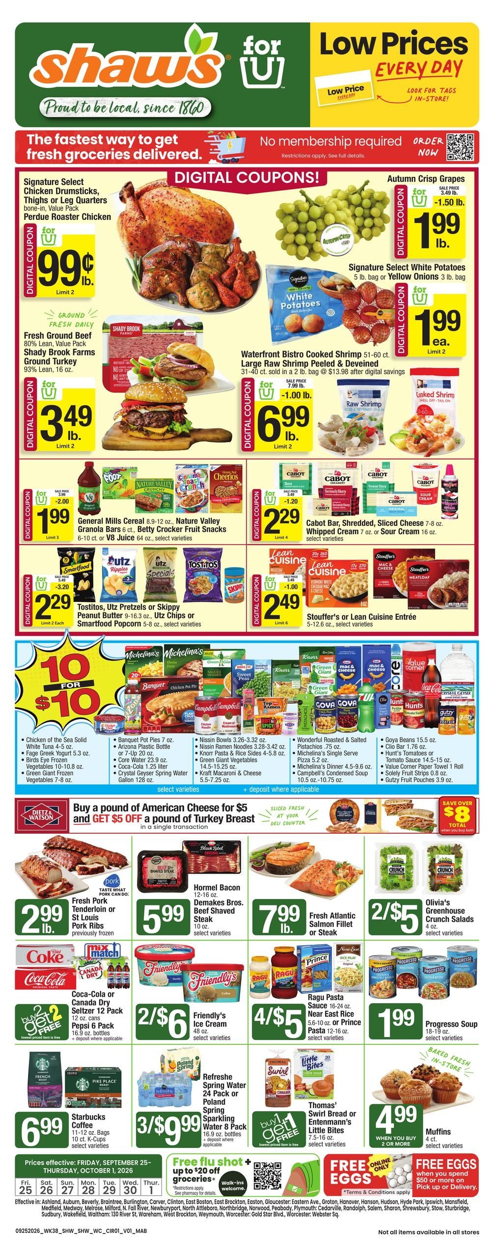Shaw's (Hartford Area, CT) Weekly Ad September 25 - October 1, 2026