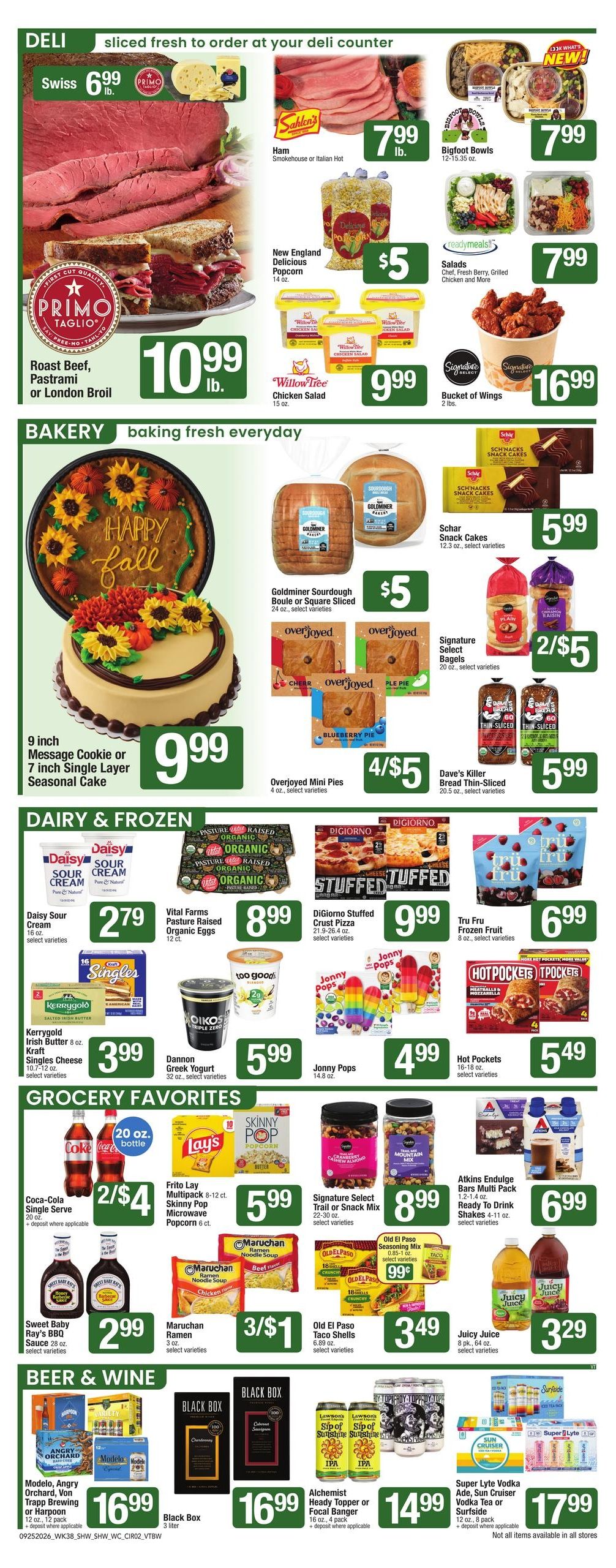 Shaw's (Williamstown Area, MA) Weekly Ad September 25 - October 1, 2026