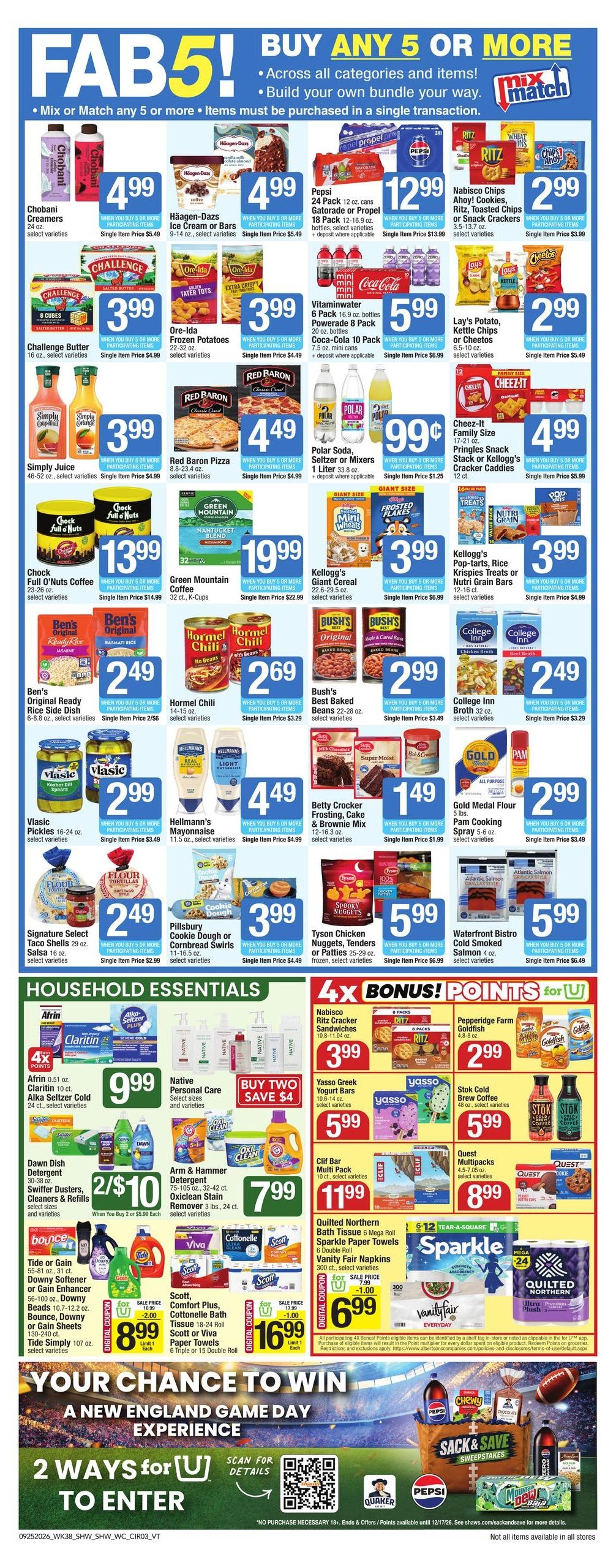 Shaw's (Williamstown Area, MA) Weekly Ad September 25 - October 1, 2026