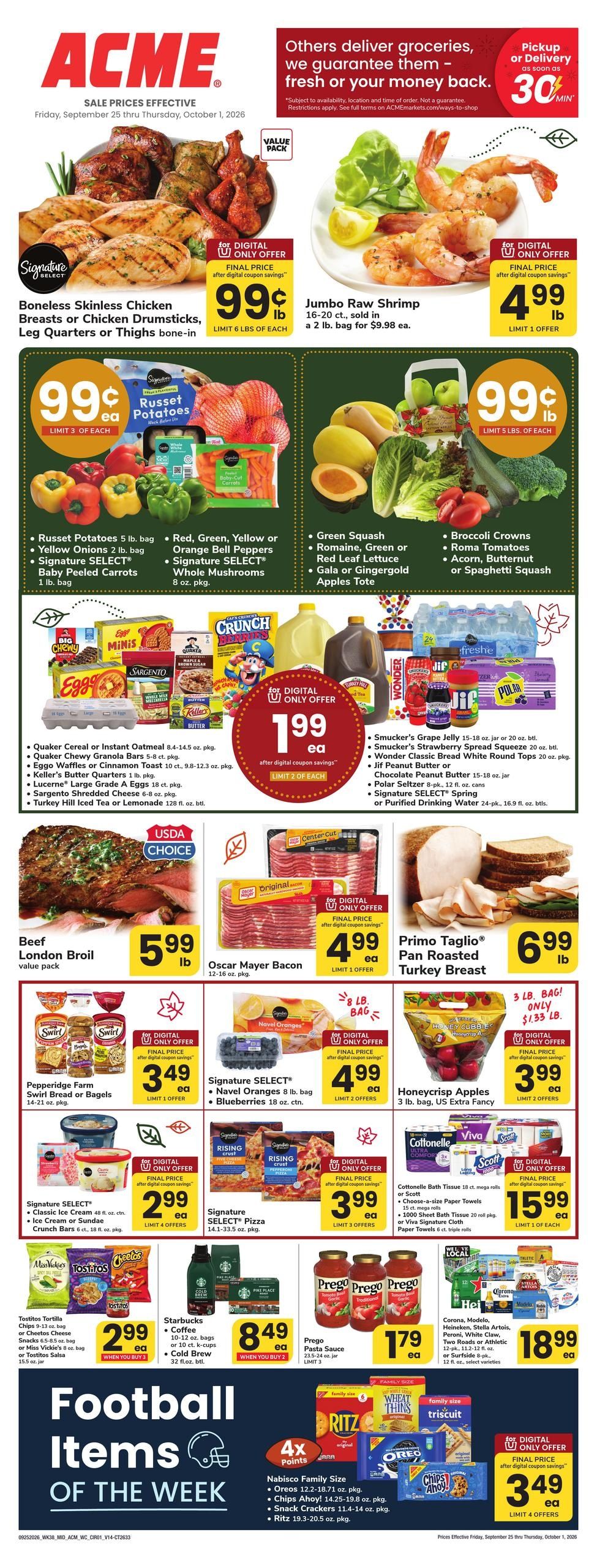 Acme Markets (Bridgeport Area, CT) Weekly Ad September 25 - October 1, 2026