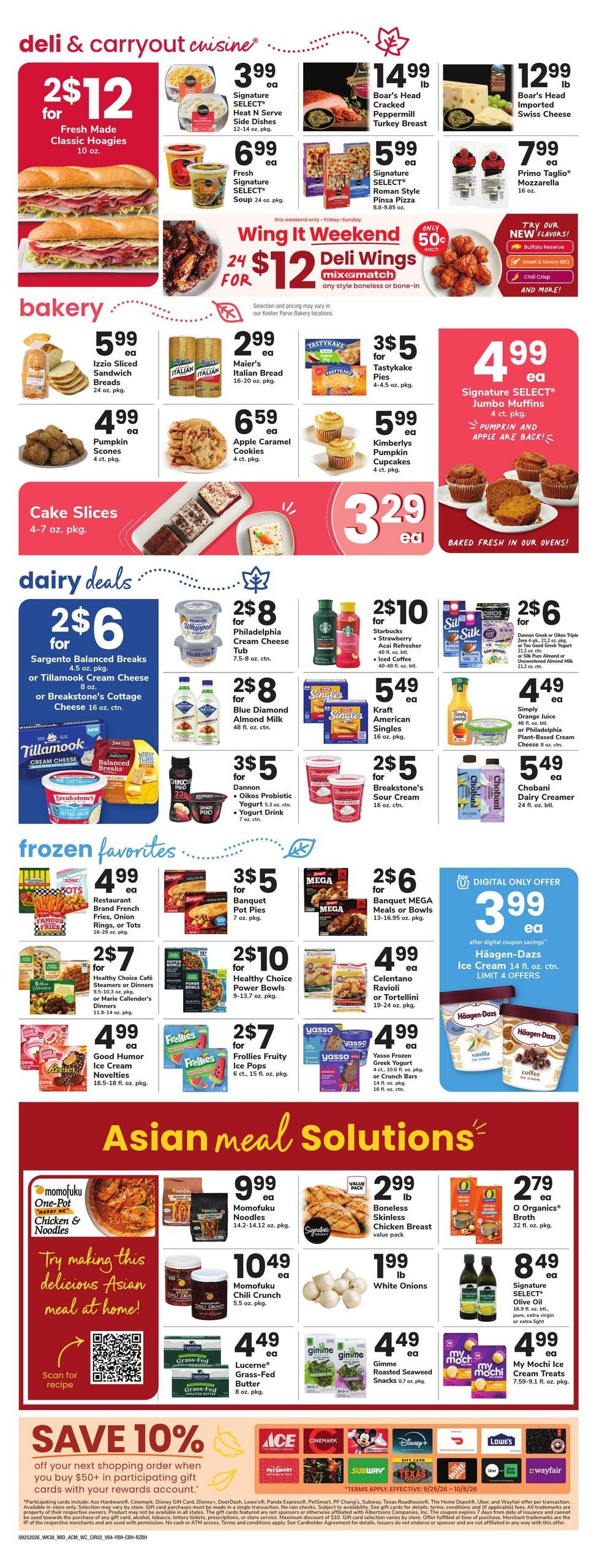 Acme Markets (Edison Area, NJ) Weekly Ad September 25 - October 1, 2026
