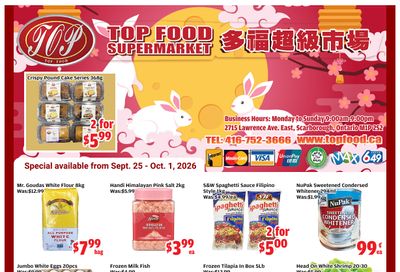 Top Food Supermarket Flyer September 25 to October 1