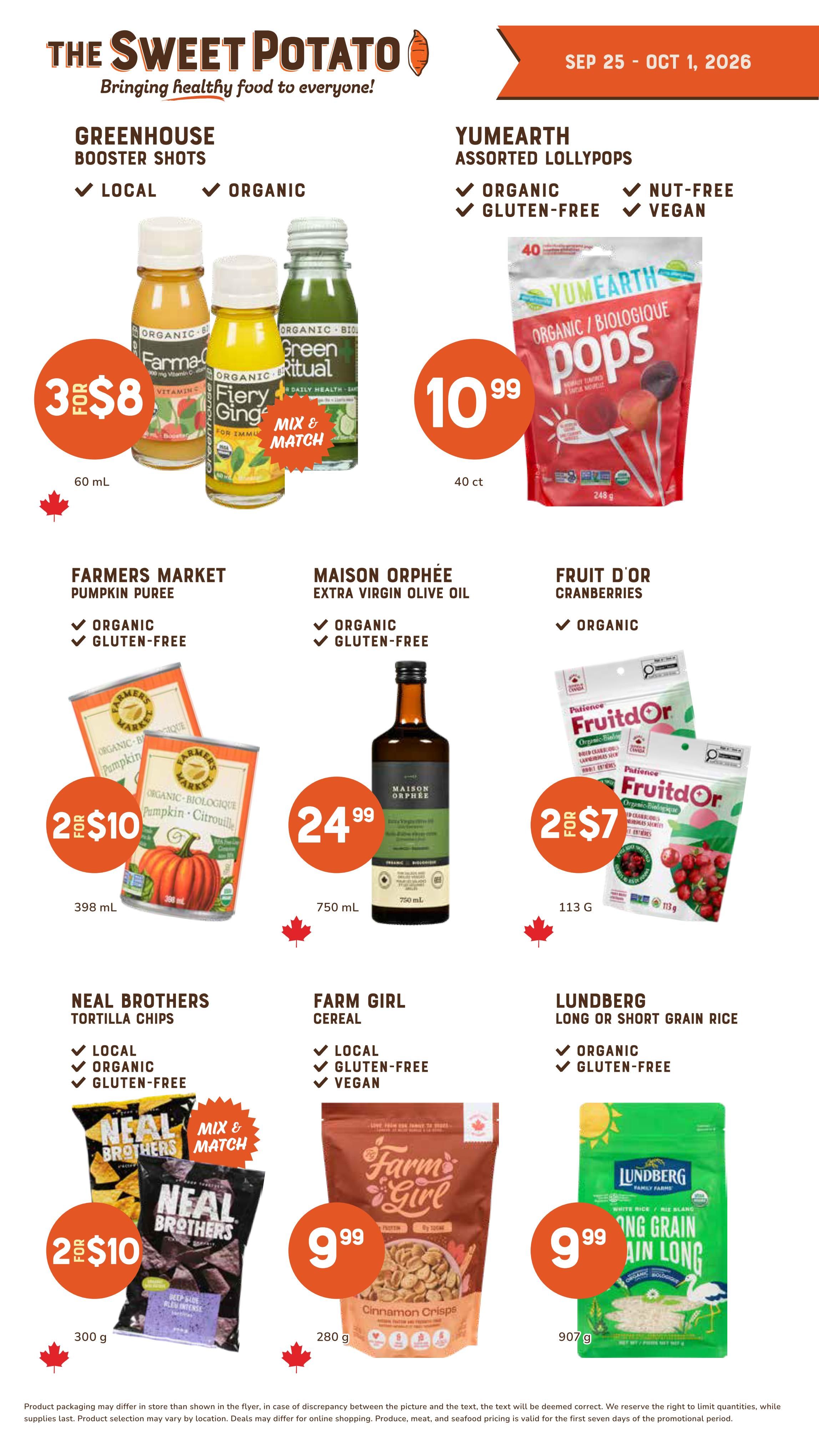 The Sweet Potato Flyer September 25 to October 1
