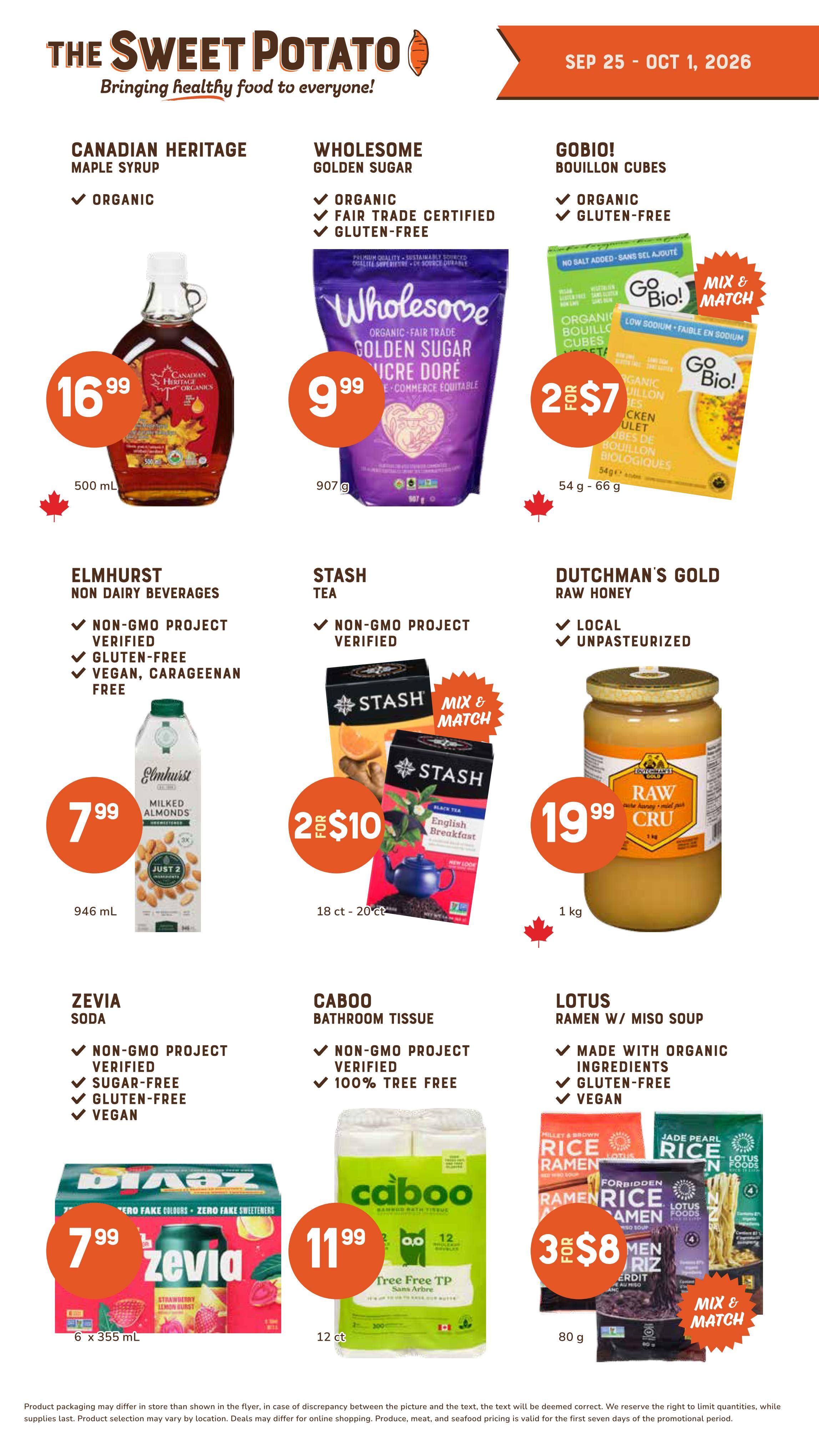 The Sweet Potato Flyer September 25 to October 1
