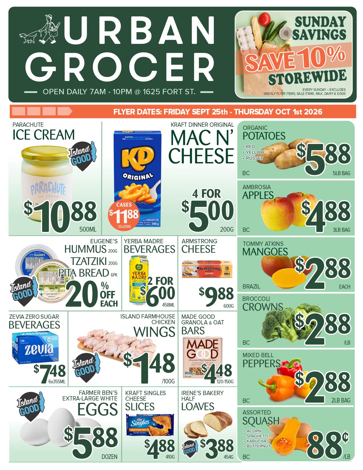 Urban Grocer Flyer September 25 to October 1
