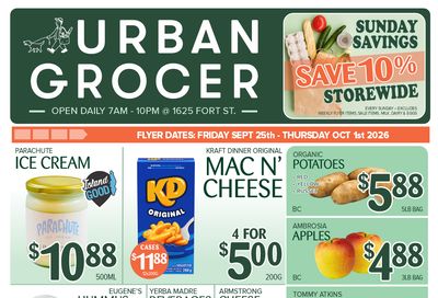 Urban Grocer Flyer September 25 to October 1