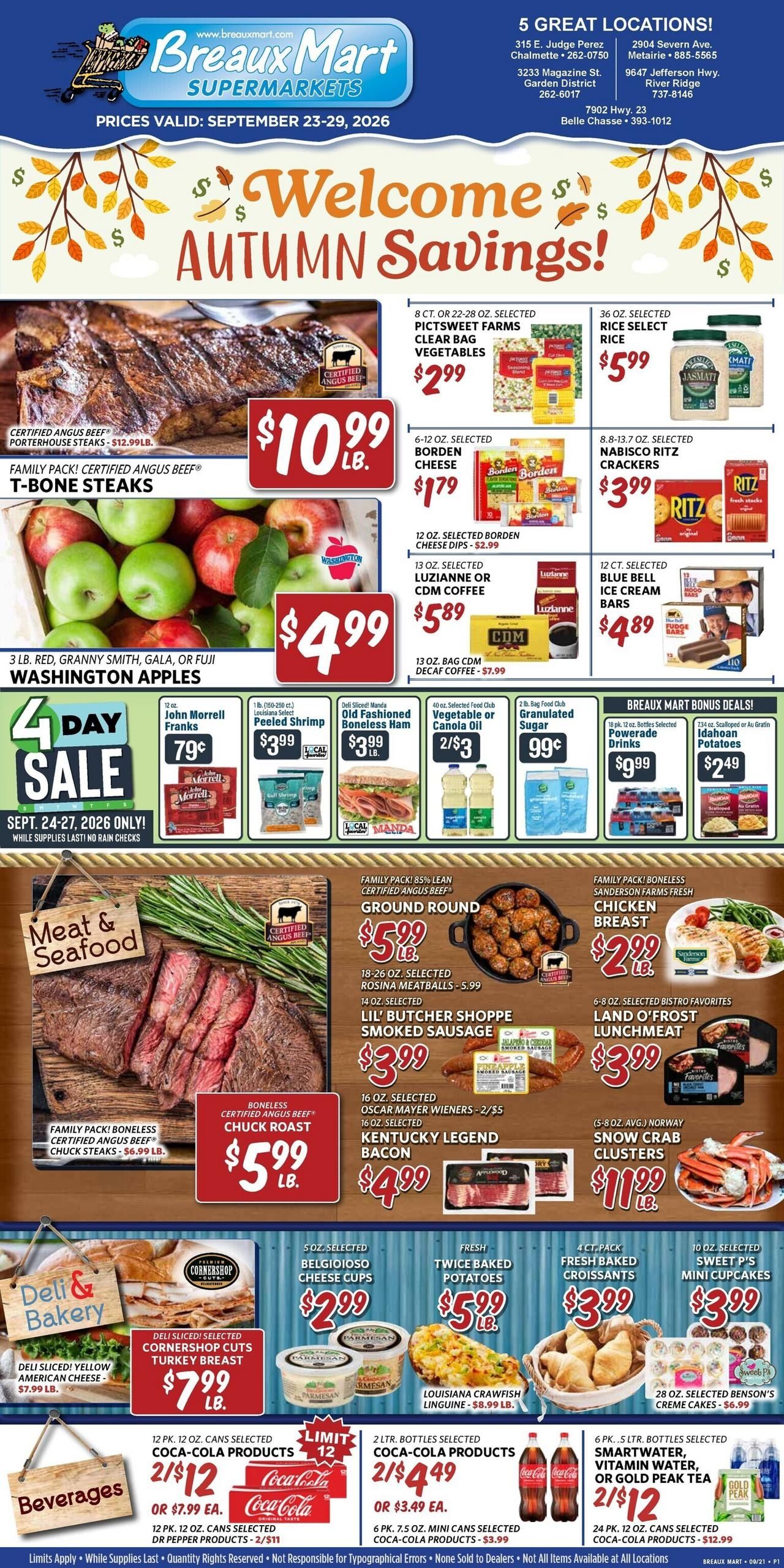 Breaux Mart Weekly Ad September 23 - 29, 2026