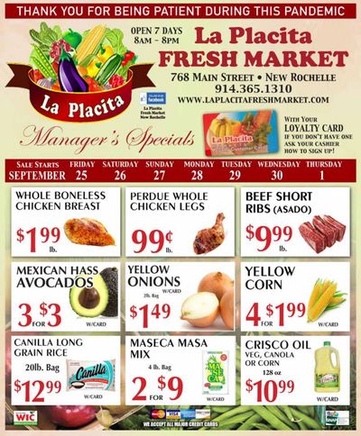 La Placita Fresh Market Weekly Ad September 25 - October 1, 2026