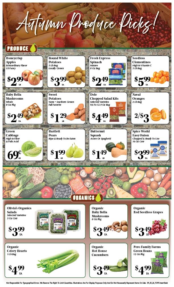 Tops Marketplace Weekly Ad September 25 - October 1, 2026
