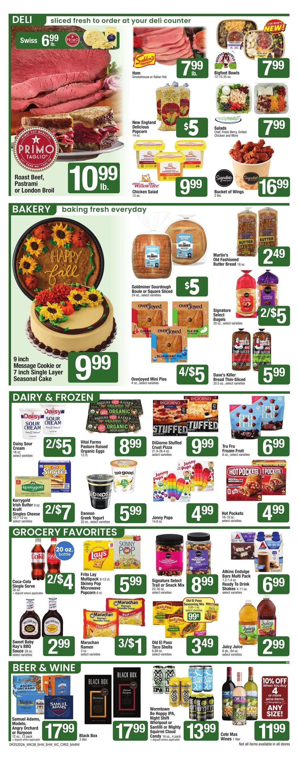 Shaw's (New Bedford Area, MA) Weekly Ad September 25 - October 1, 2026