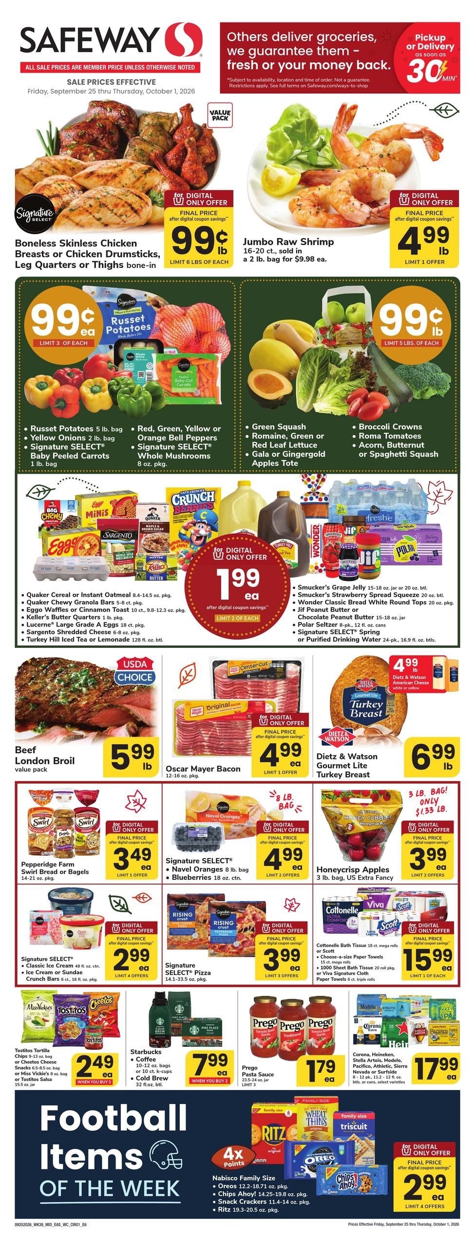Safeway (Washington Area, DC) Weekly Ad September 25 - October 1, 2026