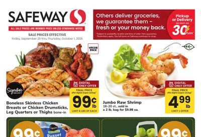 Safeway (Alexandria Area, VA) Weekly Ad September 25 - October 1, 2026