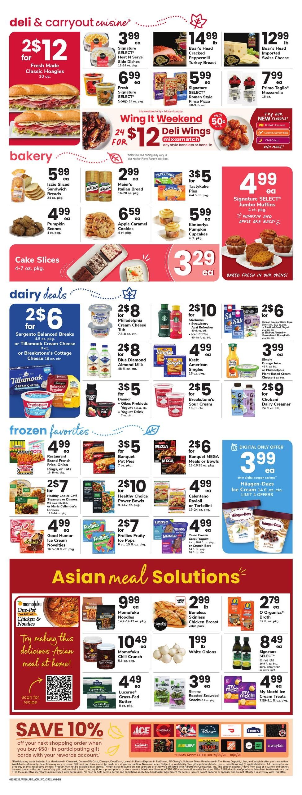 Acme Markets (Salisbury Area, MD) Weekly Ad September 25 - October 1, 2026