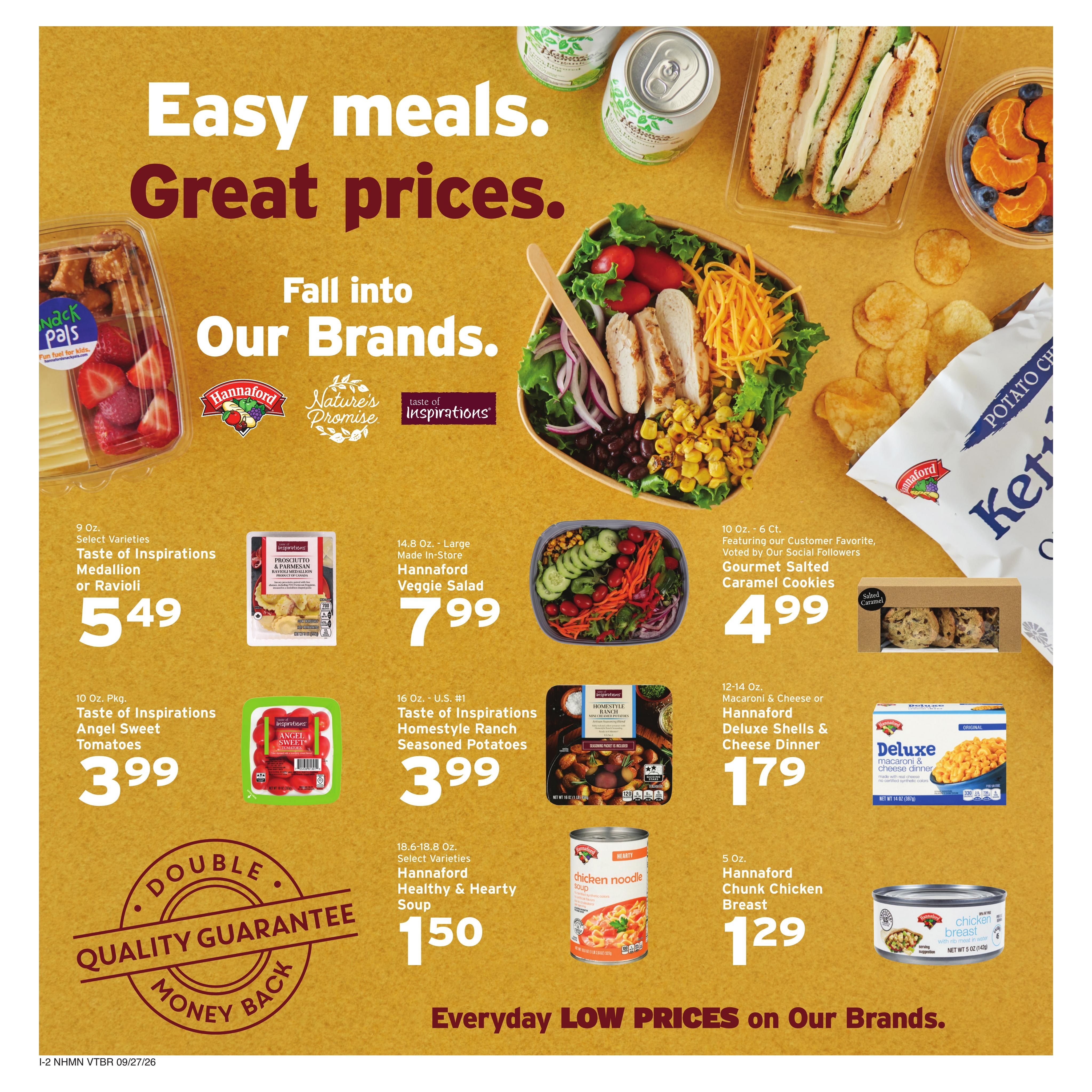 Hannaford (Concord Area, NH) Week 40 Weekly Ad September 27 - October 3, 2026