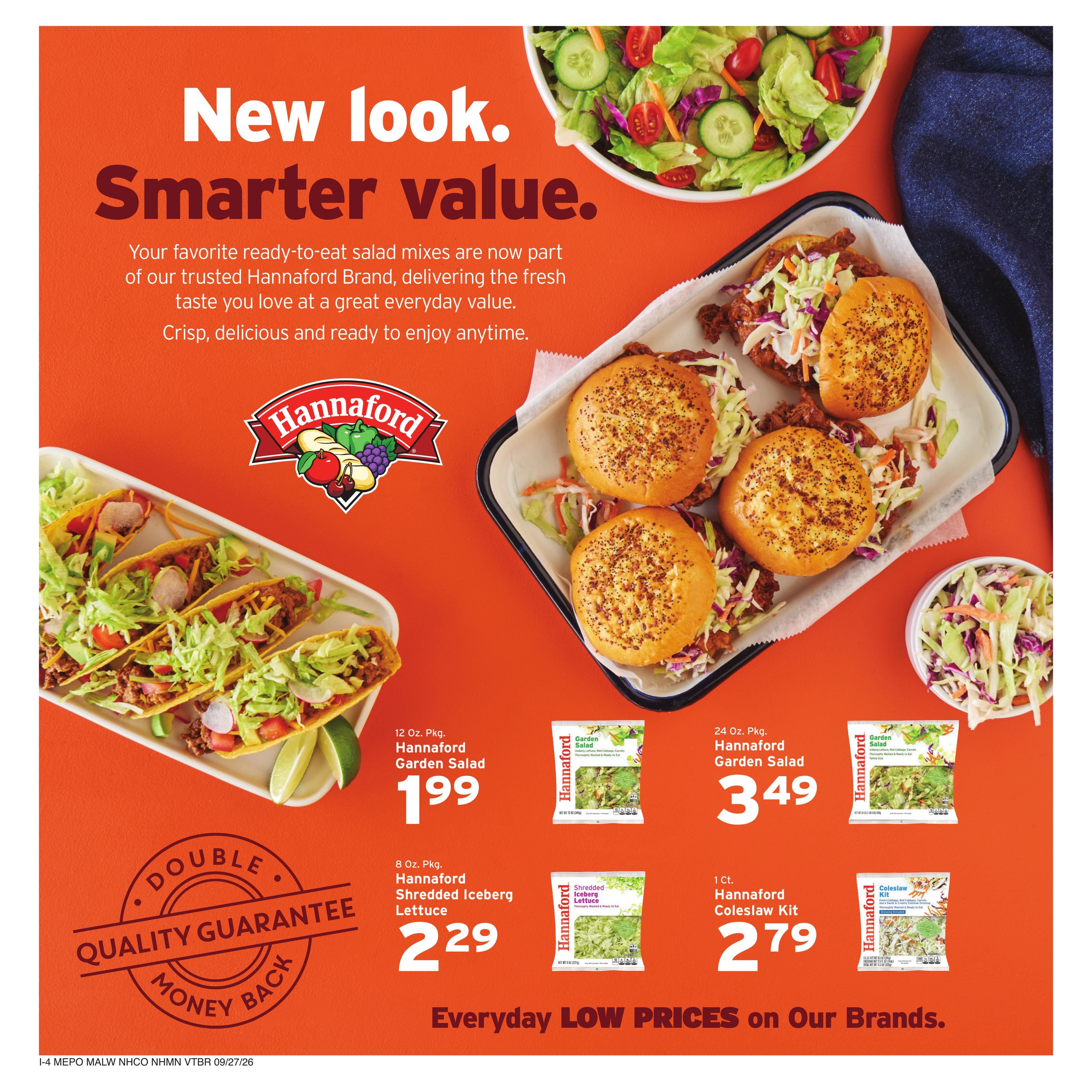 Hannaford (Concord Area, NH) Week 40 Weekly Ad September 27 - October 3, 2026