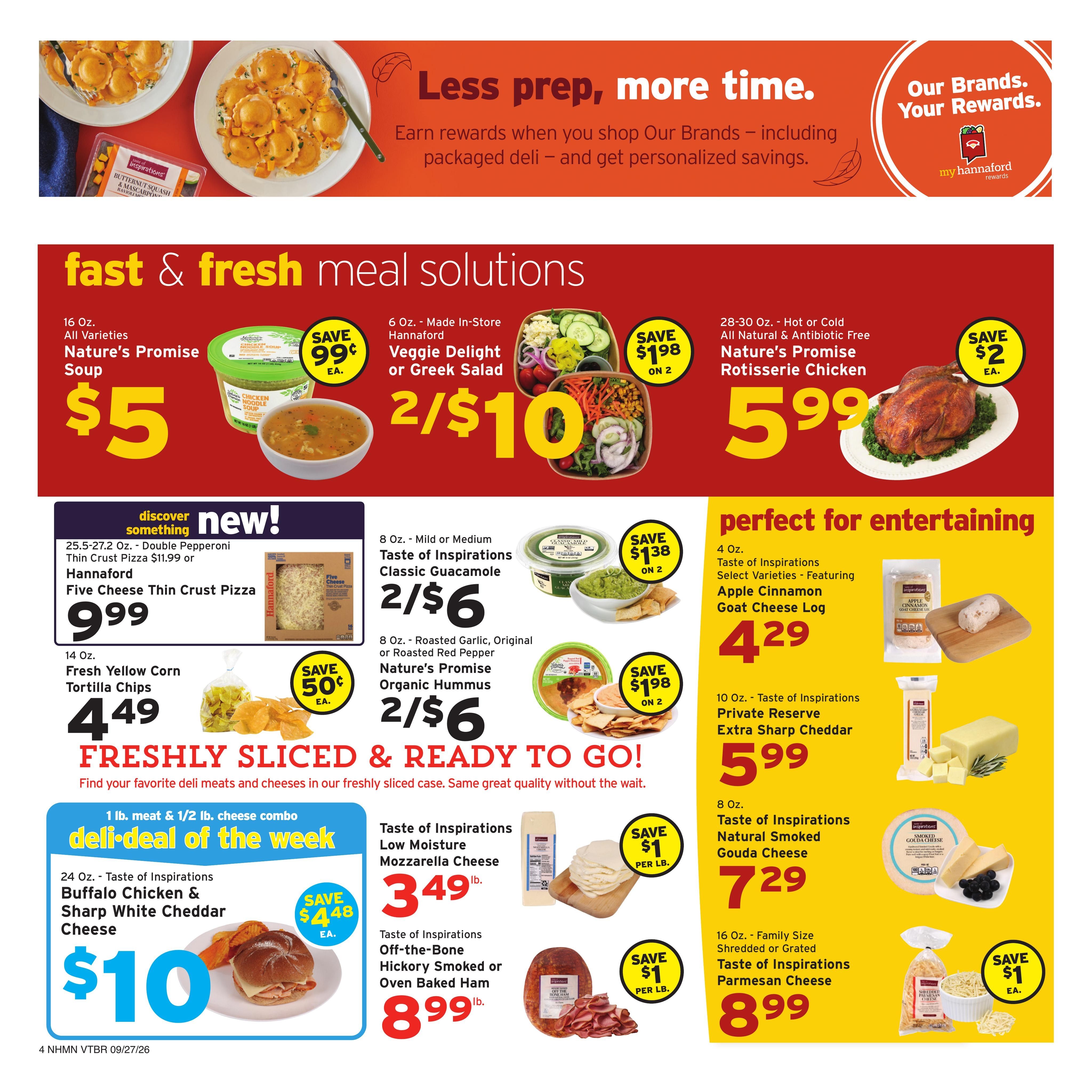 Hannaford (Concord Area, NH) Week 40 Weekly Ad September 27 - October 3, 2026