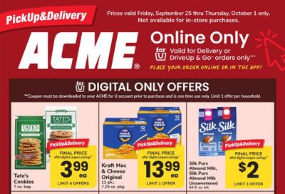 Acme Markets (Salisbury Area, MD) Specialty Publication Weekly Ad September 25 - October 1, 2026