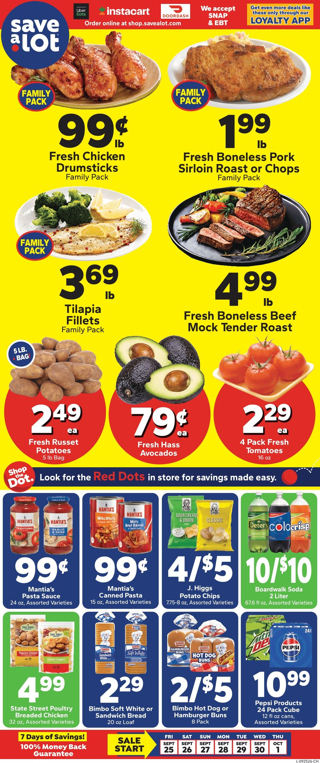 Save a Lot Food Stores (Cheltenham, PA) Weekly Ad September 25 - October 1, 2026