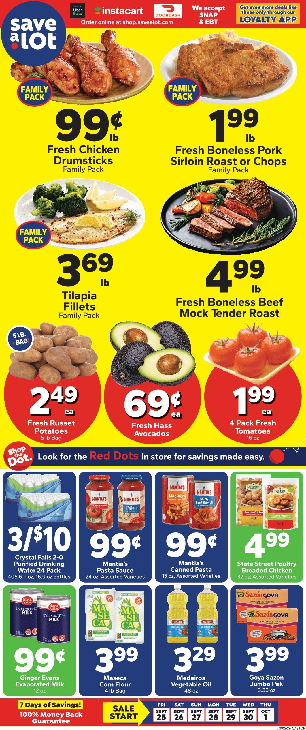 Save a Lot Food Stores (Philadelphia, PA) Weekly Ad September 25 - October 1, 2026
