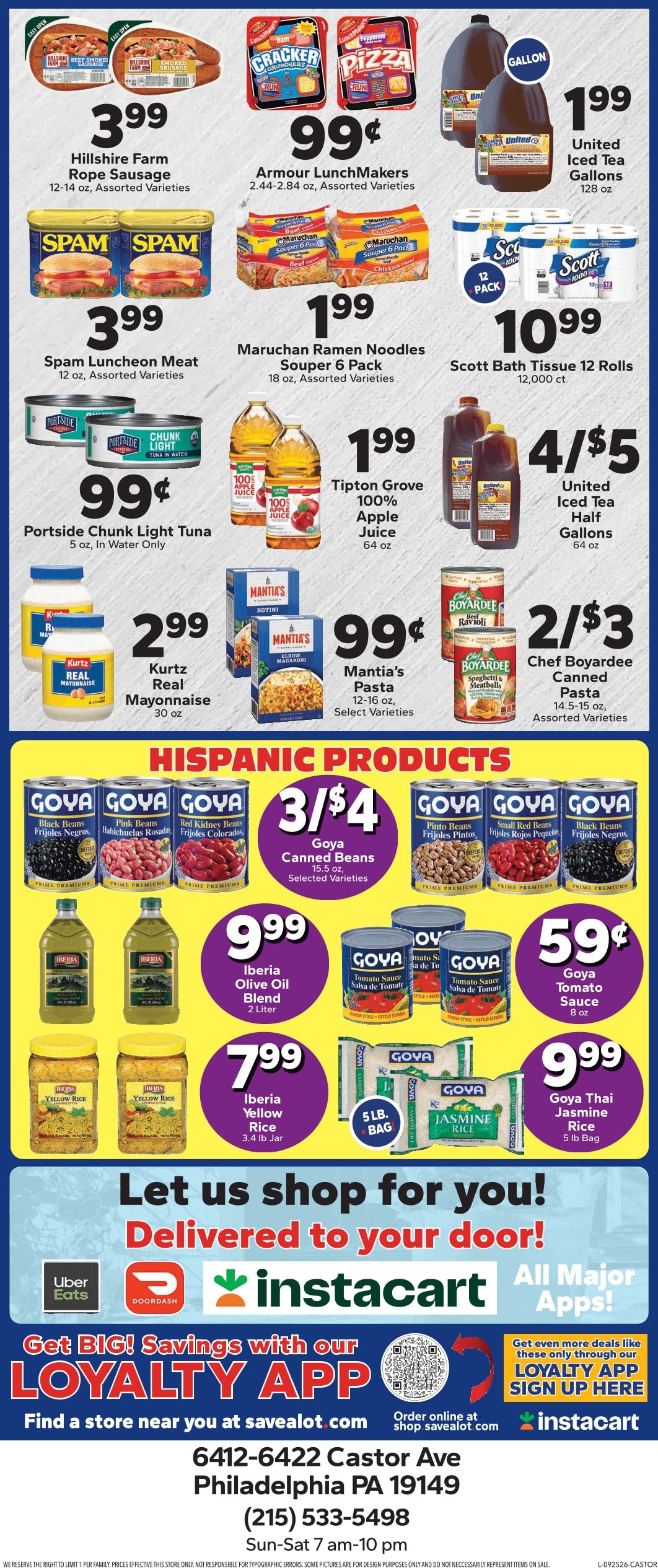 Save a Lot Food Stores (Philadelphia, PA) Weekly Ad September 25 - October 1, 2026