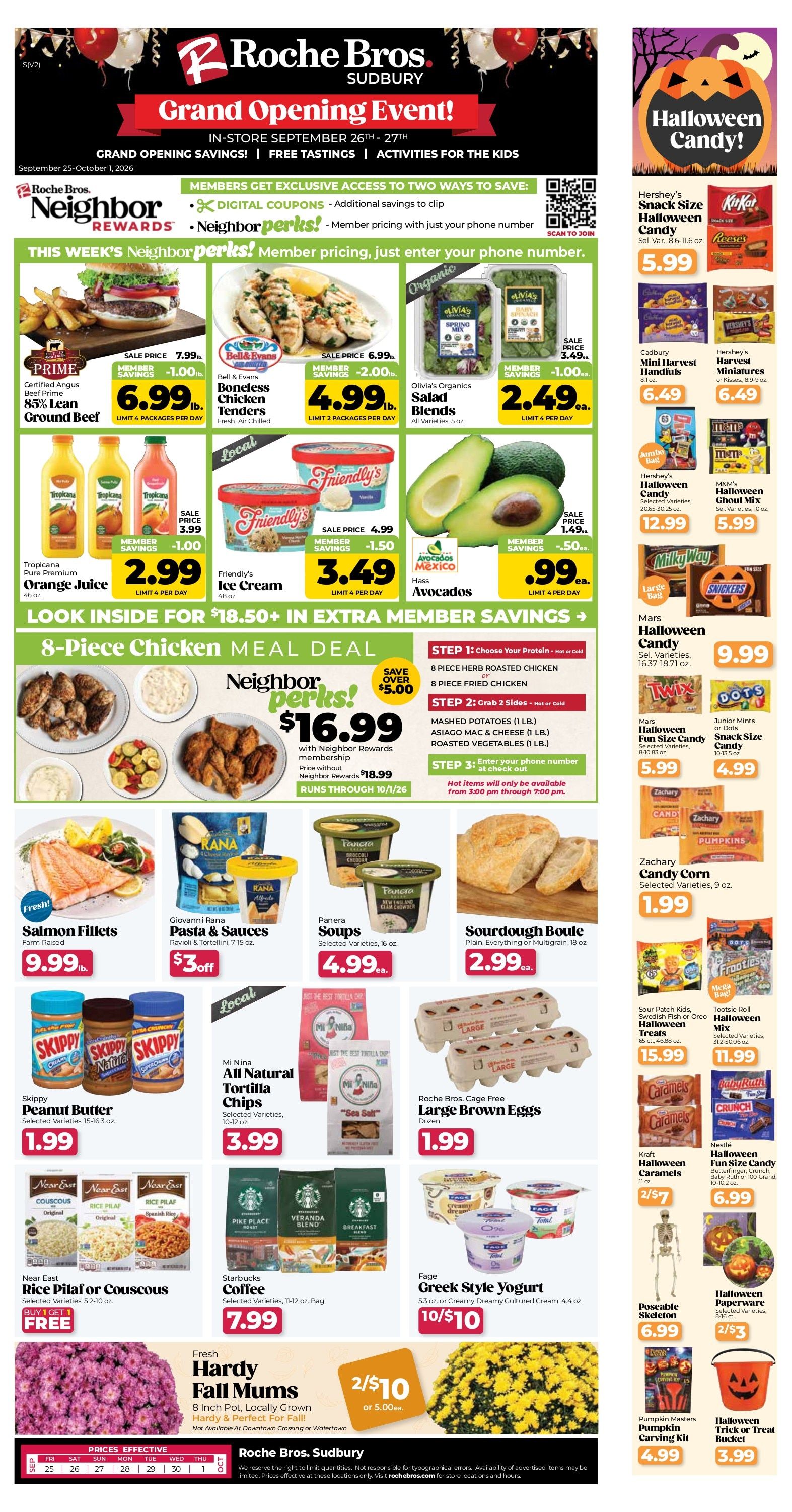 Roche Bros. Sudbury - Week's Weekly Ad September 11 - October 8, 2026