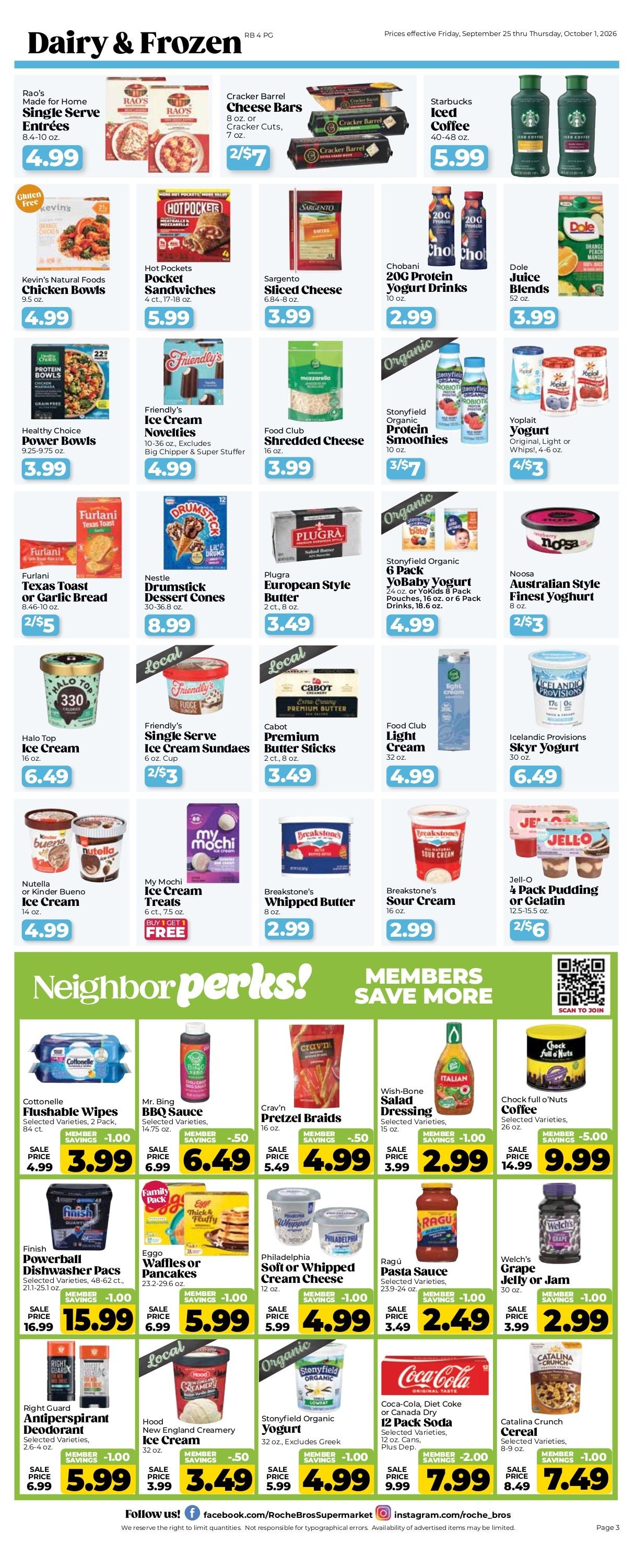 Roche Bros. Sudbury - Week's Weekly Ad September 11 - October 8, 2026