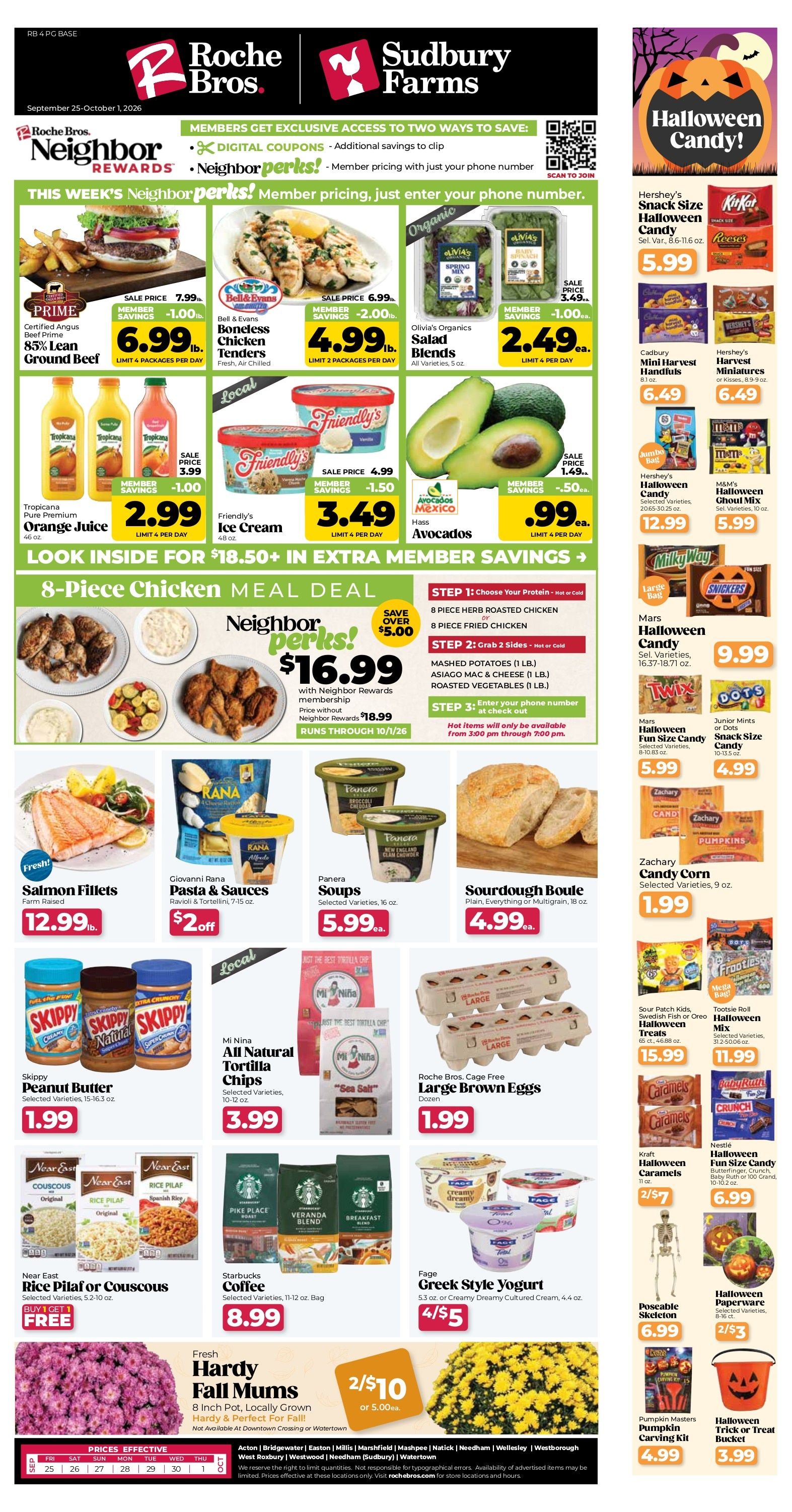 Roche Bros. Weekly Ad September 25 - October 1, 2026