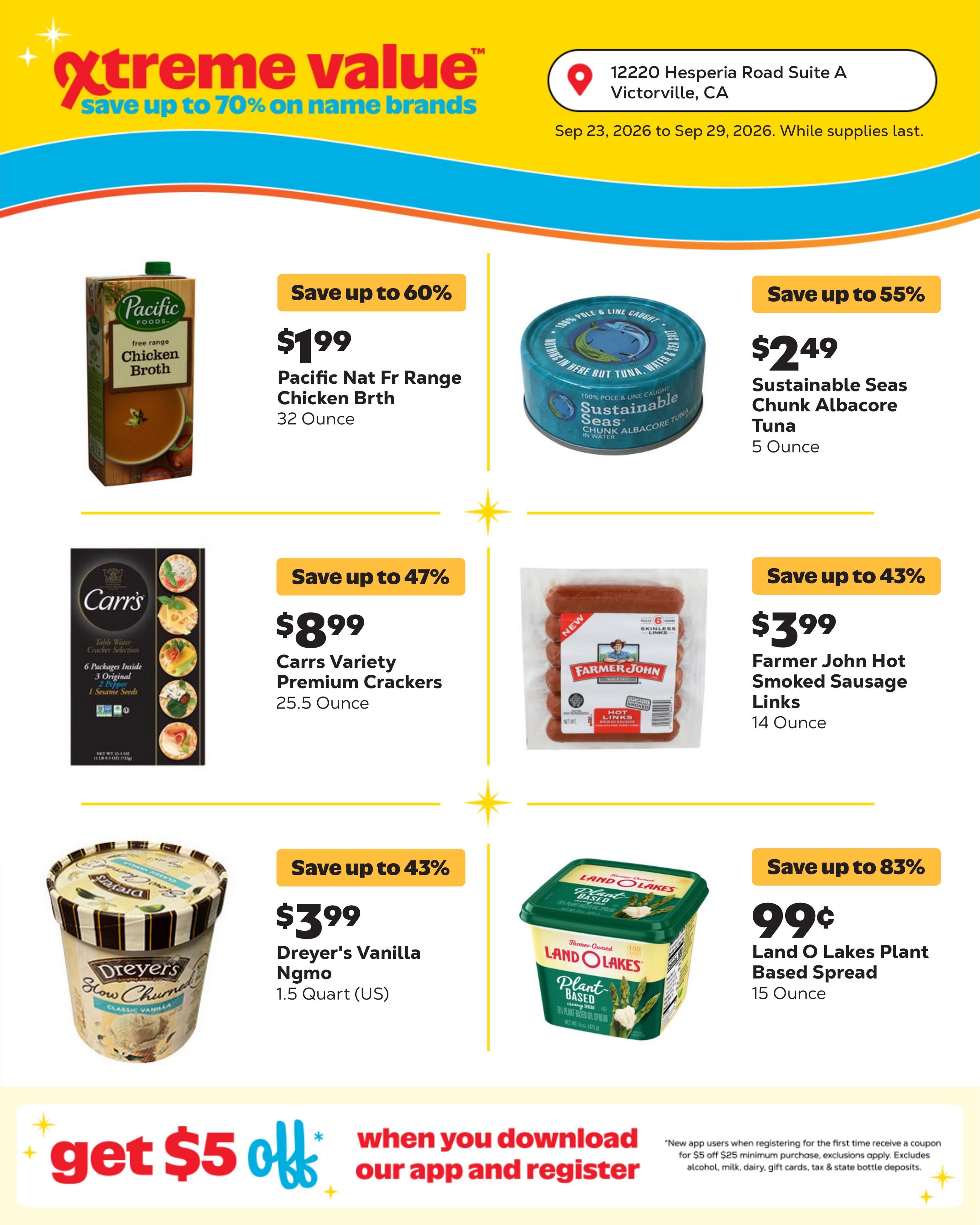 Grocery Outlet (Hesperia-Victorville Area, CA) Weekly Ad September 23 - 29, 2026