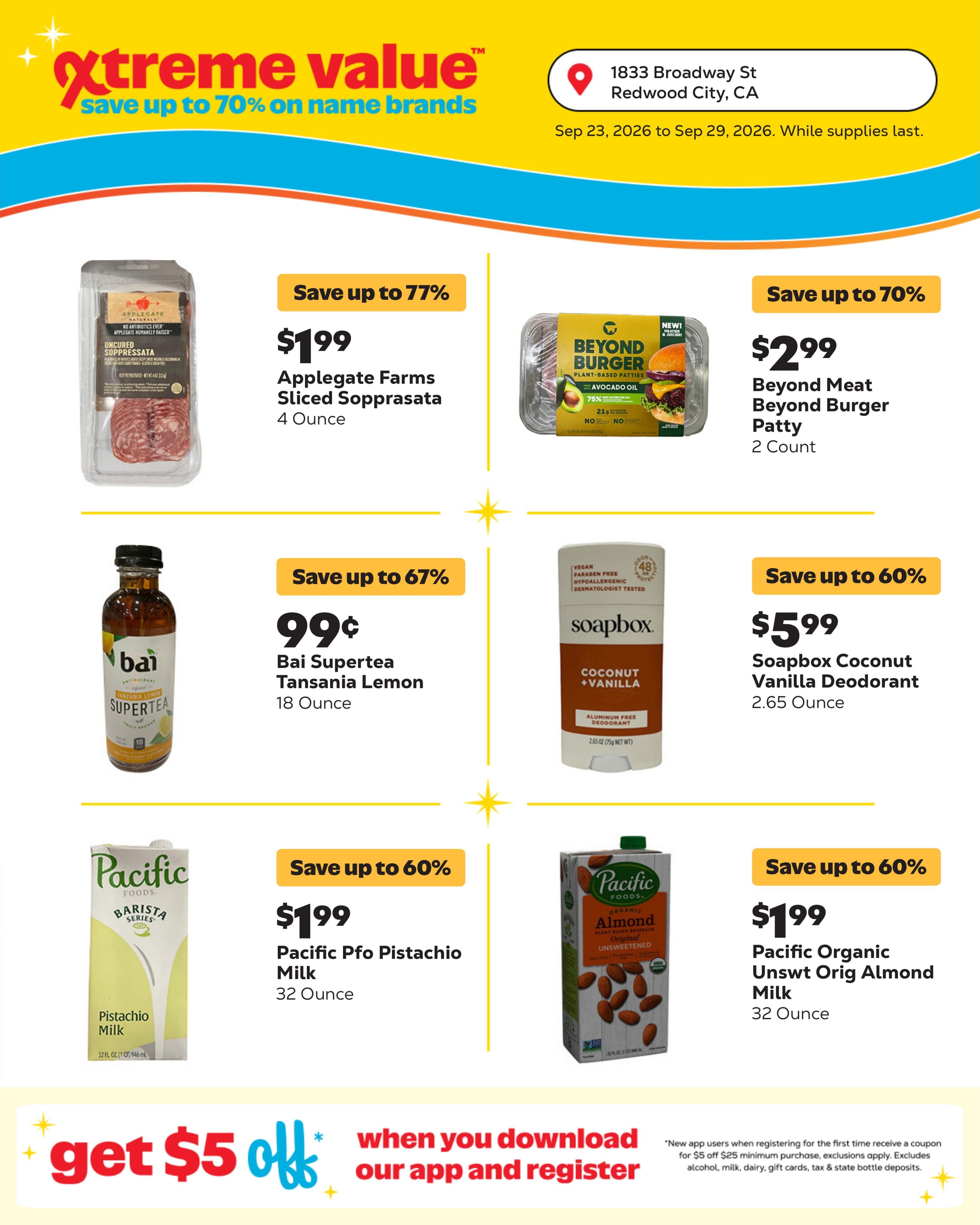 Grocery Outlet (Belmont Area, CA) Weekly Ad September 23 - 29, 2026