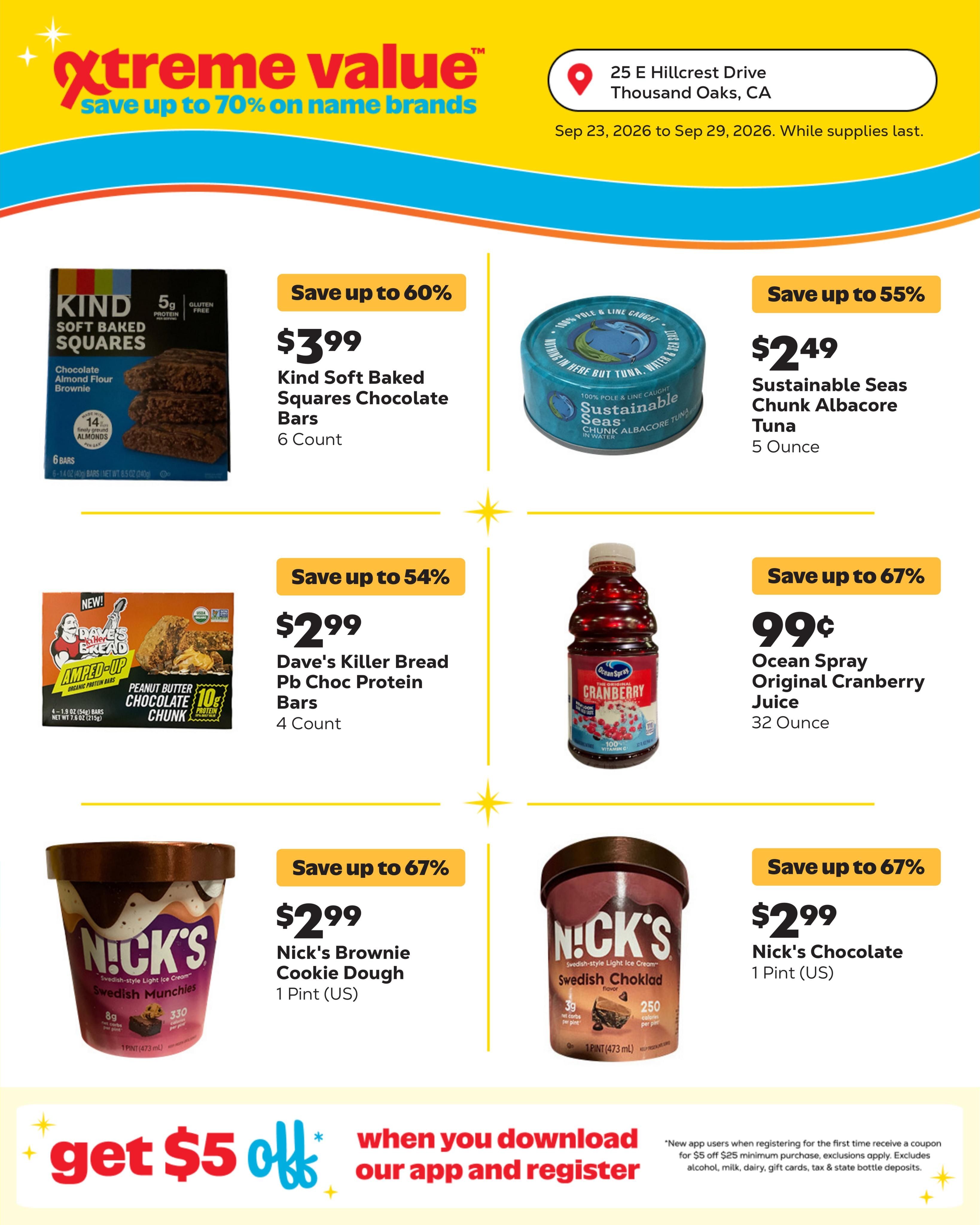 Grocery Outlet (Thousand Oaks Area, CA) Weekly Ad September 23 - 29, 2026
