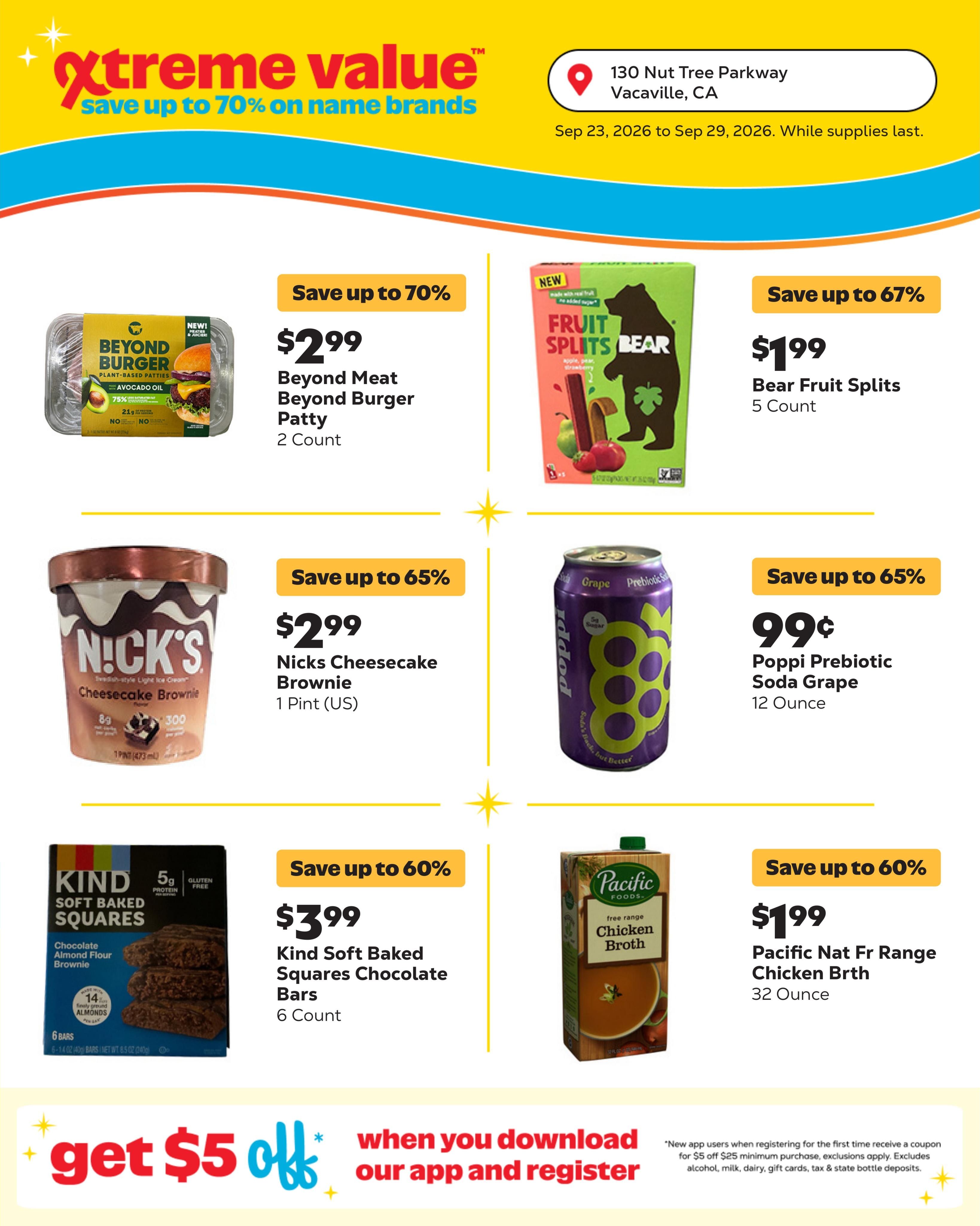 Grocery Outlet (Vacaville Area, CA) Weekly Ad September 23 - 29, 2026