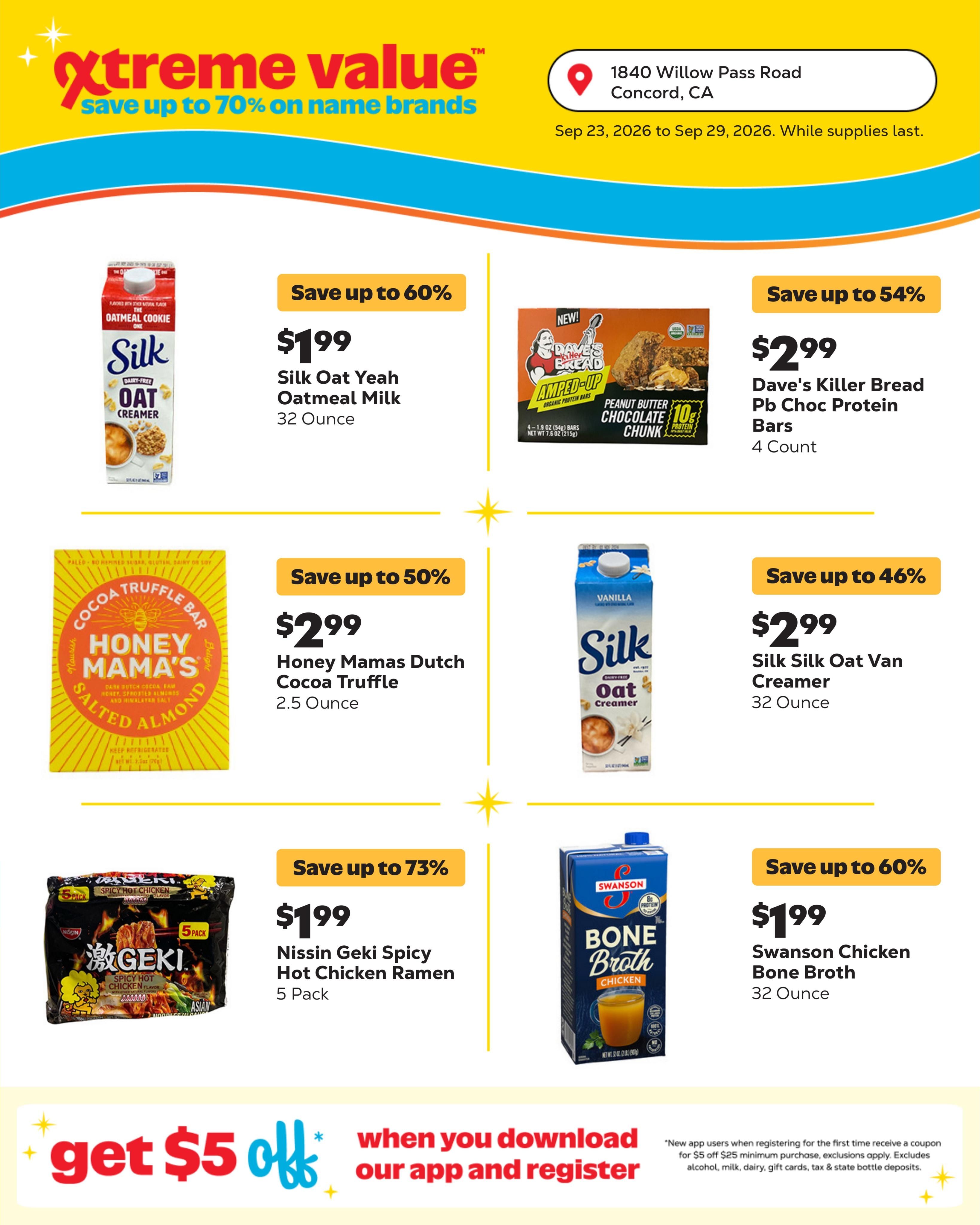 Grocery Outlet (Concord Area, CA) Weekly Ad September 23 - 29, 2026
