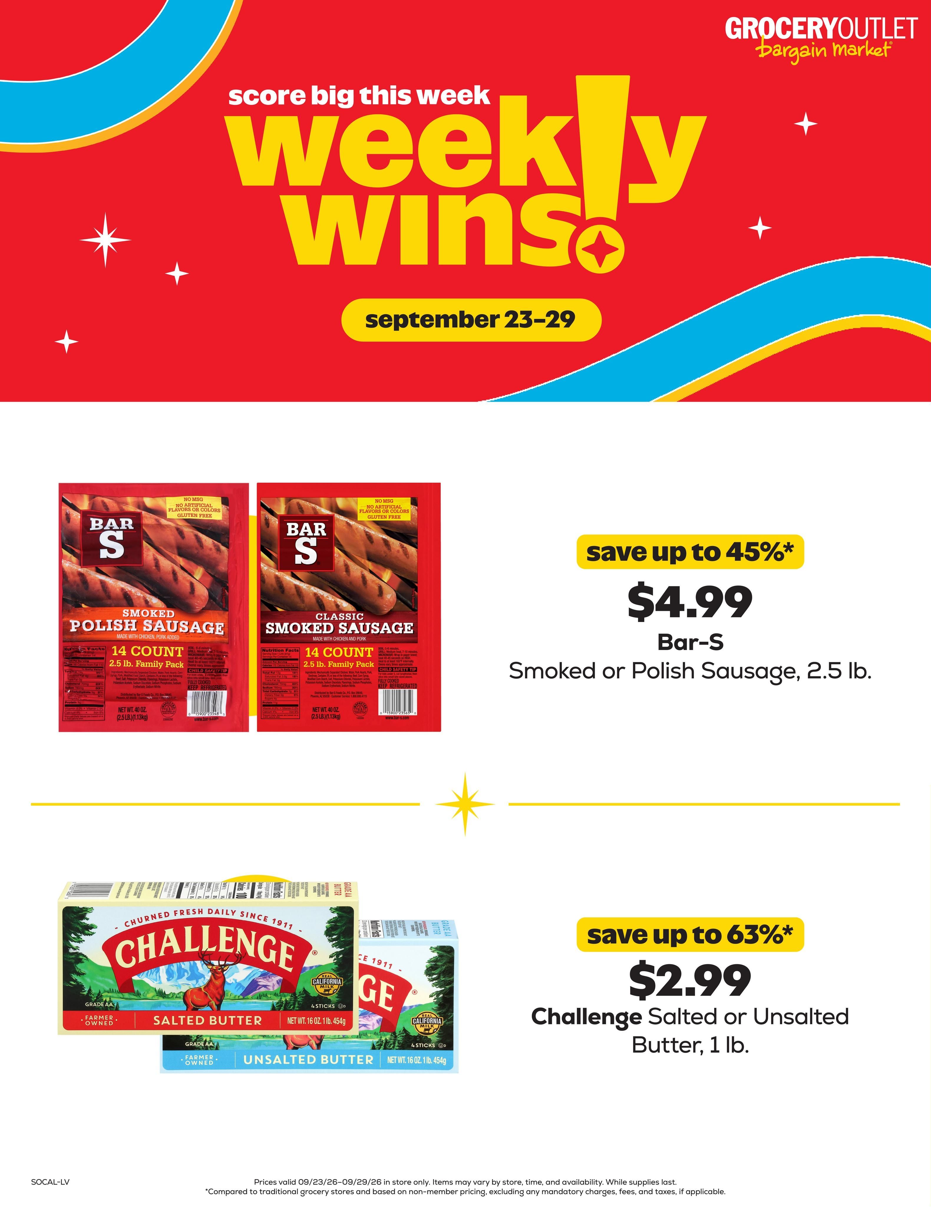 Grocery Outlet (Costa Mesa Area, CA) Weekly Ad September 23 - 29, 2026