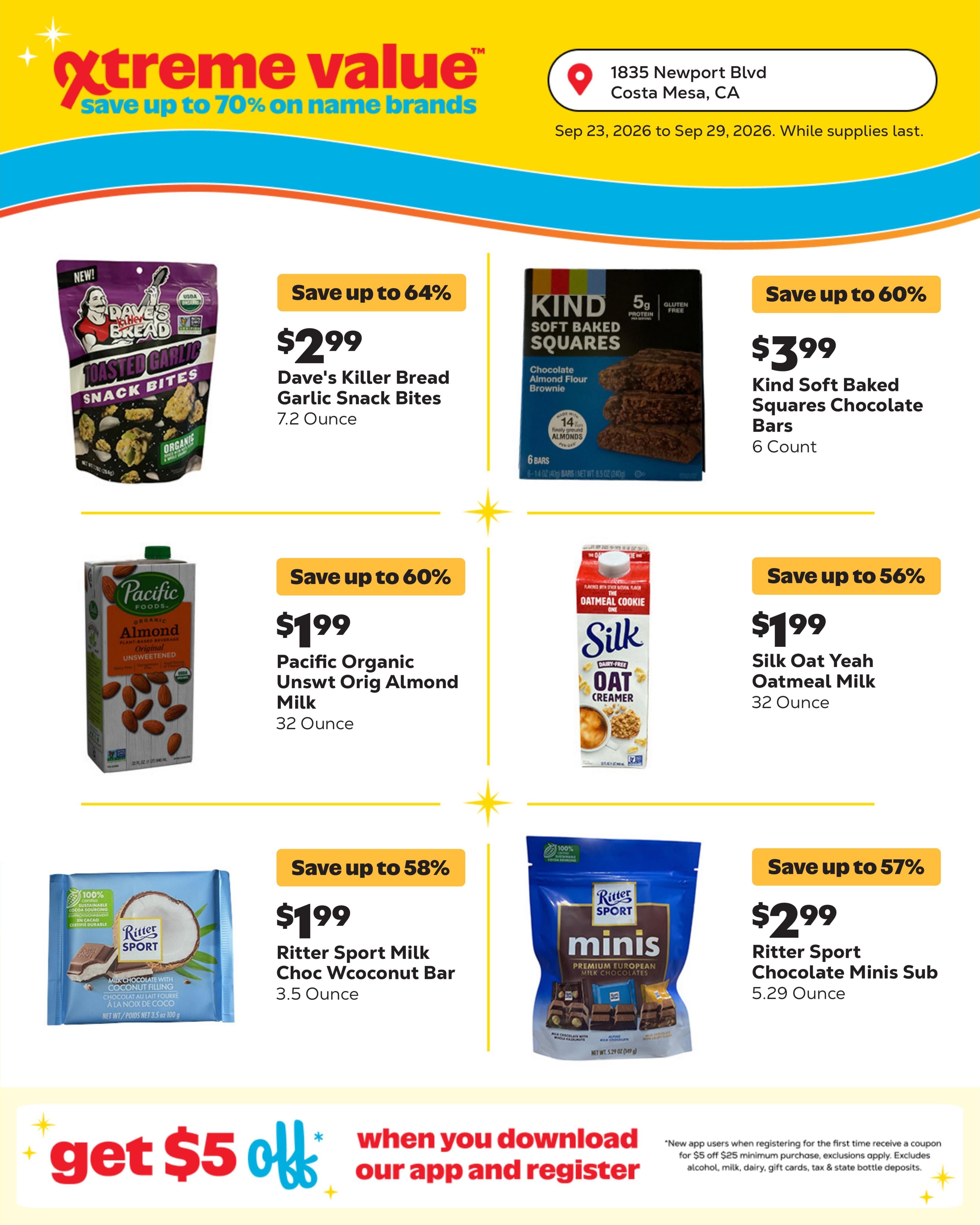 Grocery Outlet (Costa Mesa Area, CA) Weekly Ad September 23 - 29, 2026