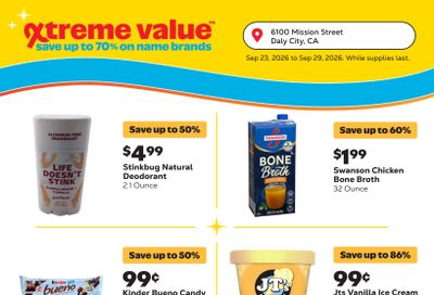 Grocery Outlet (Daly City Area, CA) Weekly Ad September 23 - 29, 2026