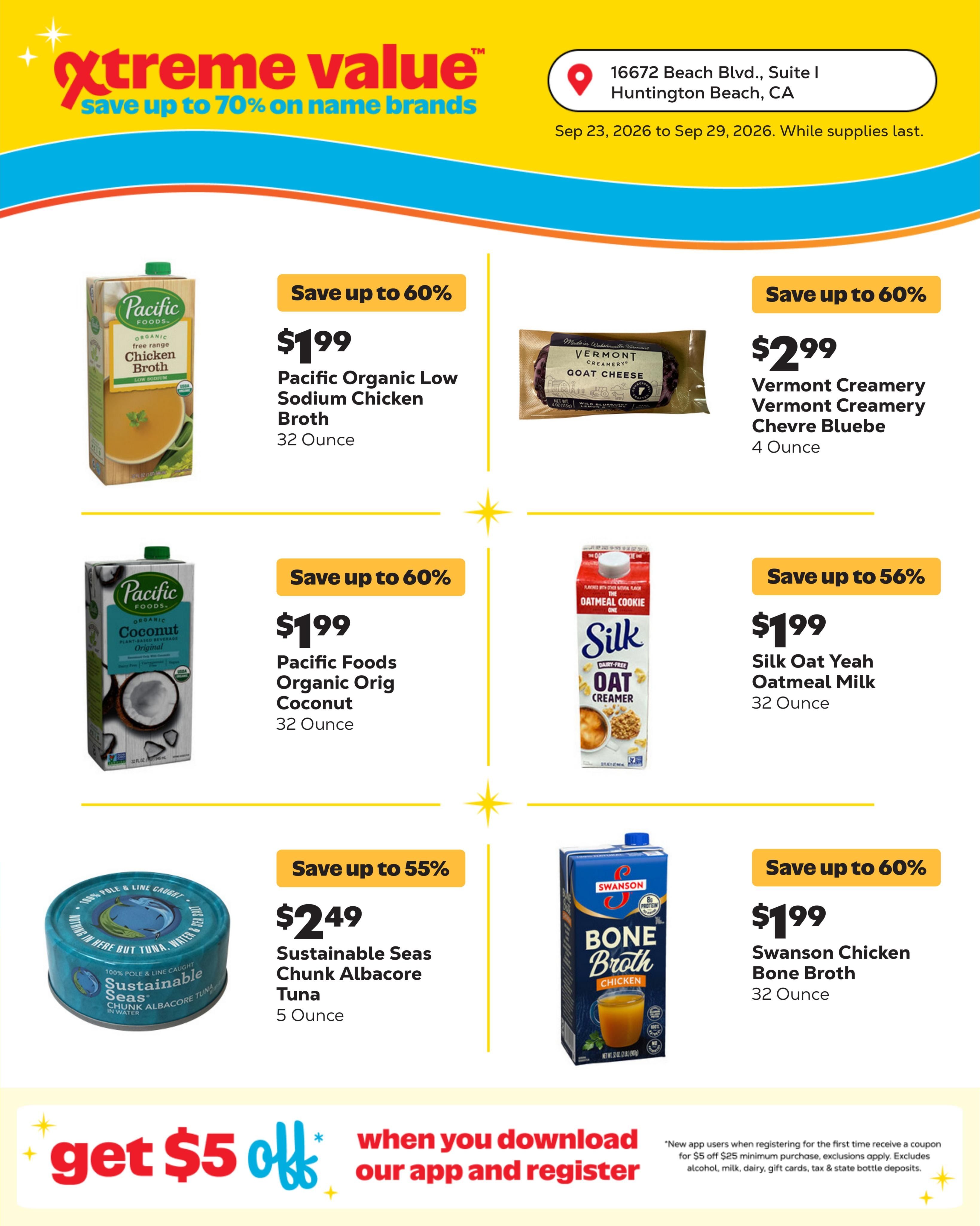 Grocery Outlet (Huntington Beach Area, CA) Weekly Ad September 23 - 29, 2026