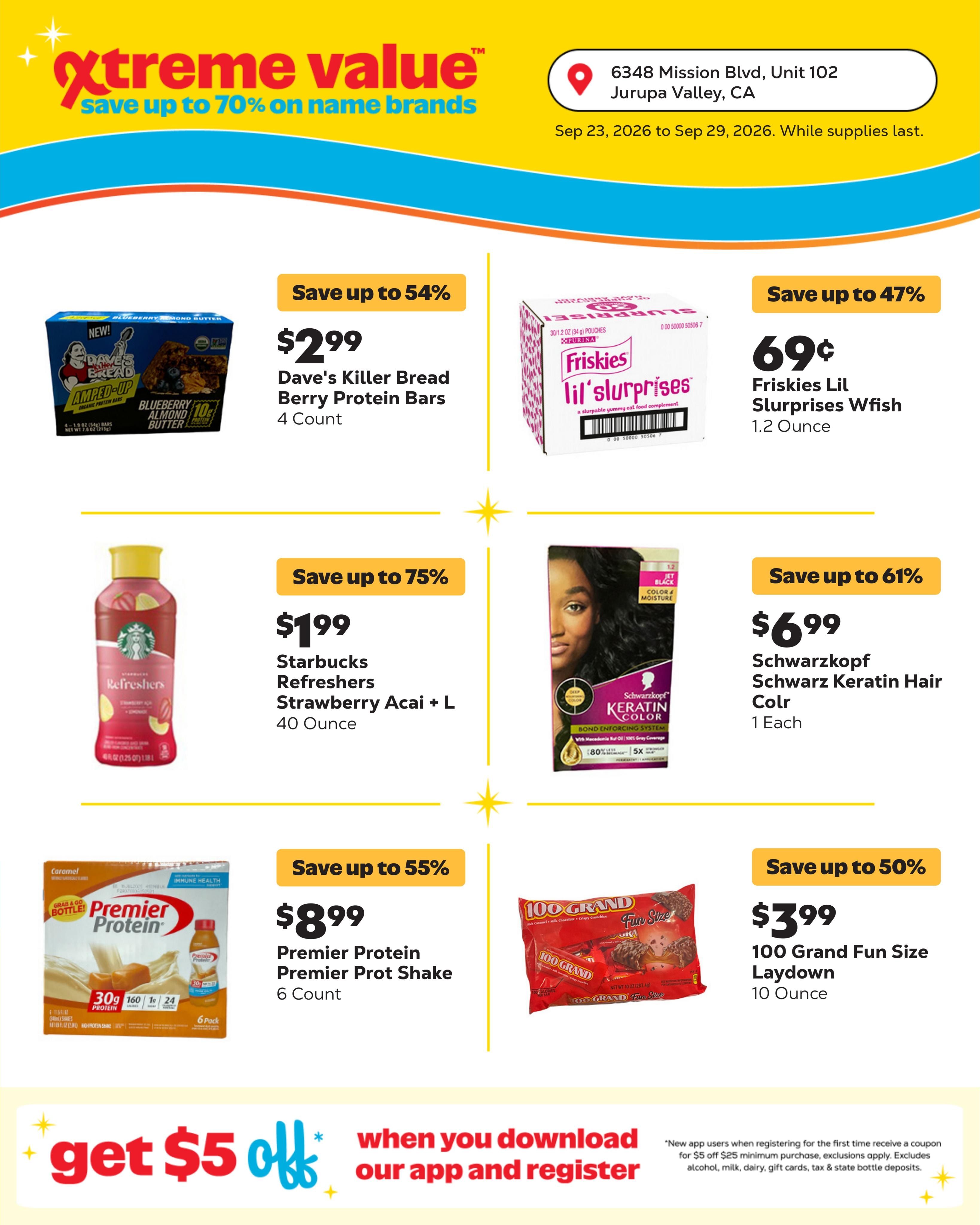 Grocery Outlet (Jurupa Valley Area, CA) Weekly Ad September 23 - 29, 2026