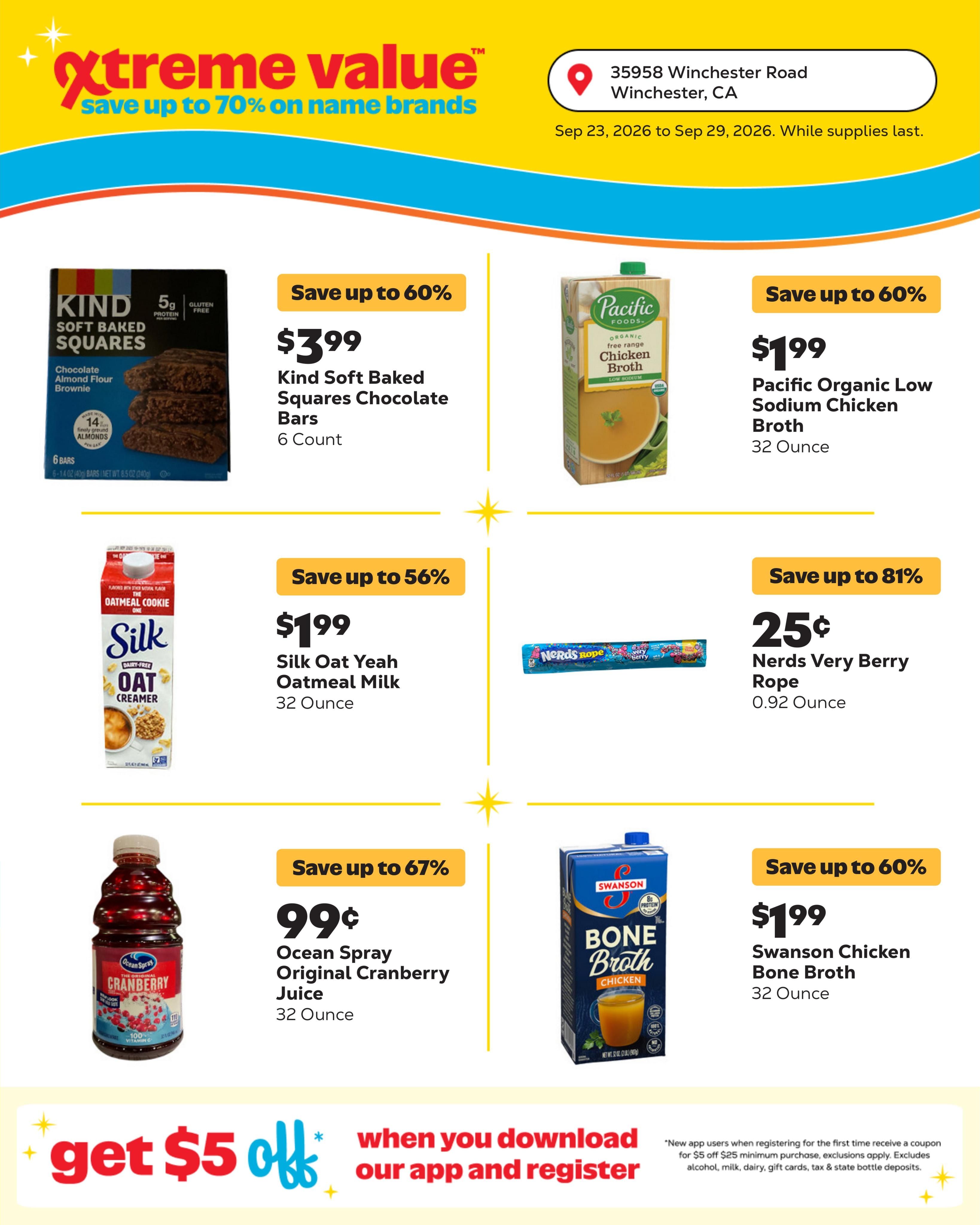 Grocery Outlet (Menifee Area, CA) Weekly Ad September 23 - 29, 2026