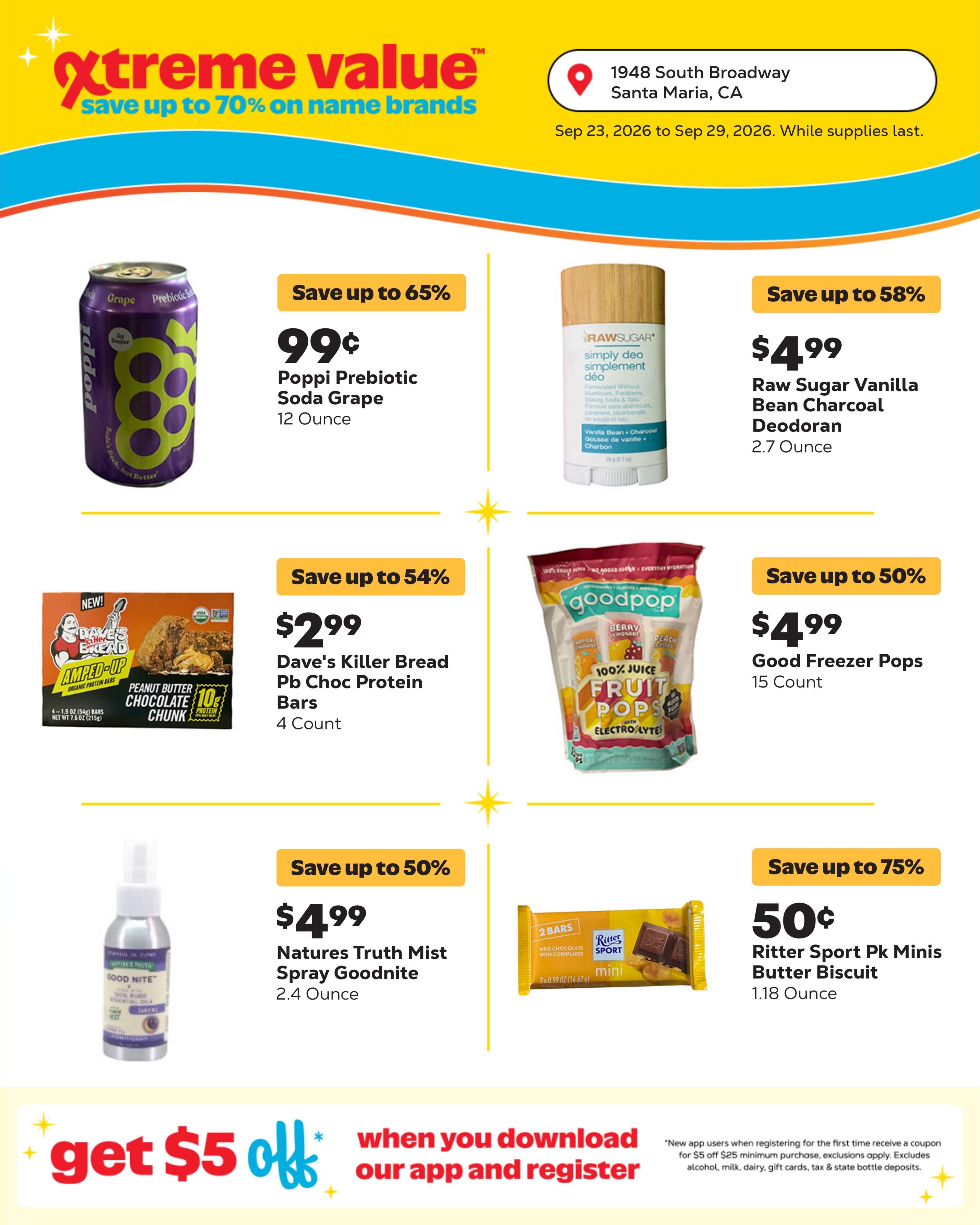 Grocery Outlet (Santa Maria Area, CA) Weekly Ad September 23 - 29, 2026