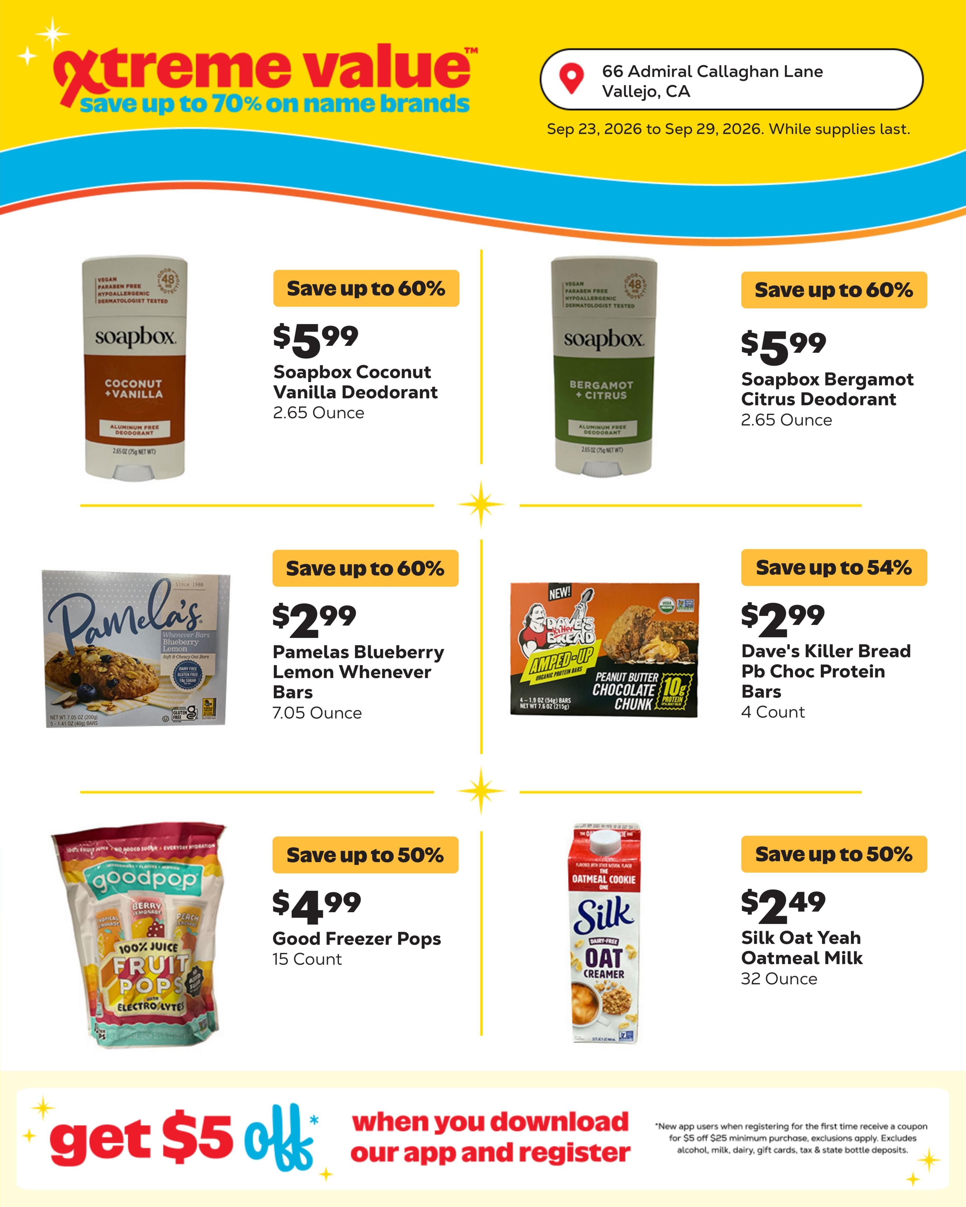 Grocery Outlet (Vallejo Area, CA) Weekly Ad September 23 - 29, 2026
