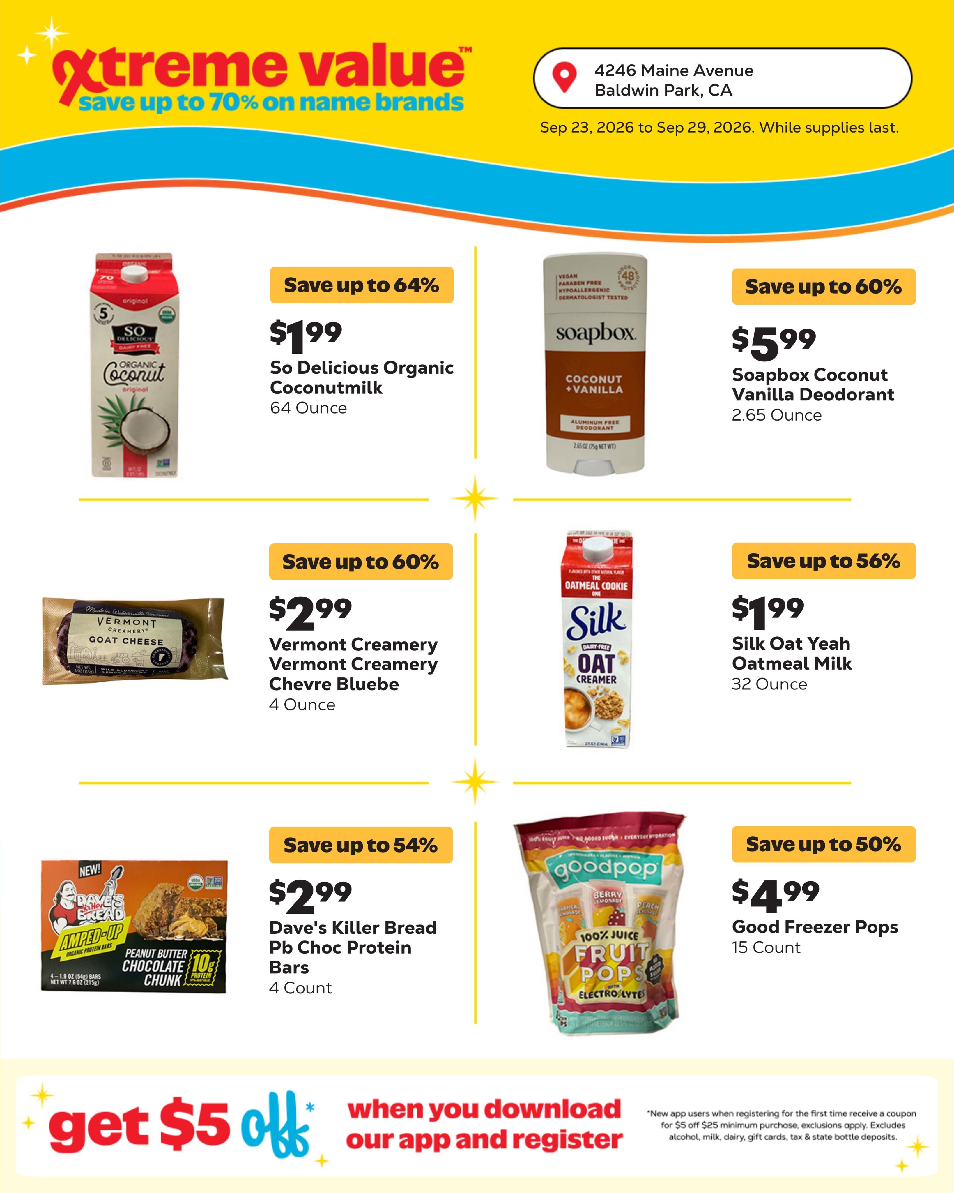 Grocery Outlet (West Covina Area, CA) Weekly Ad September 23 - 29, 2026