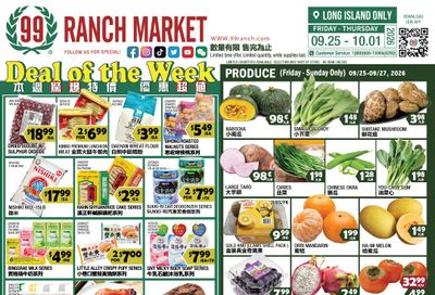 99 Ranch Market (Westbury, NY) Weekly Ad September 25 - October 2, 2026