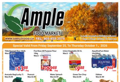 Ample Food Market (Brampton) Flyer September 25 to October 1