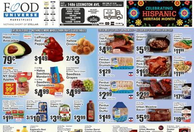 Food Universe (1486 Lexington Ave., New York, NY) Weekly Ad September 25 - October 1, 2026