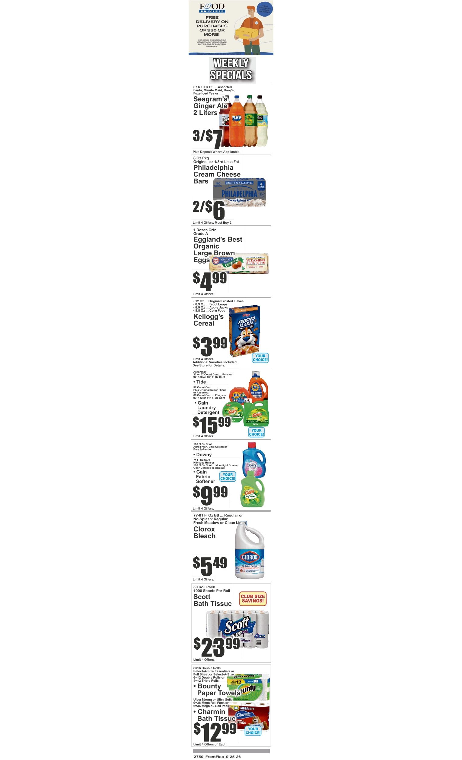 Food Universe (1559 Flatbush Avenue, Brooklyn, NY) Weekly Ad September 25 - October 1, 2026