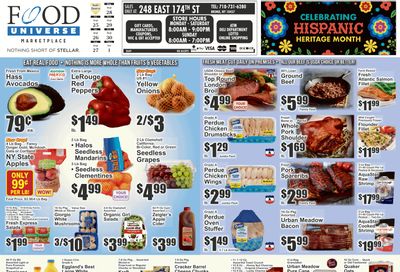 Food Universe (248 East 174th Street, Bronx, NY) Weekly Ad September 25 - October 1, 2026