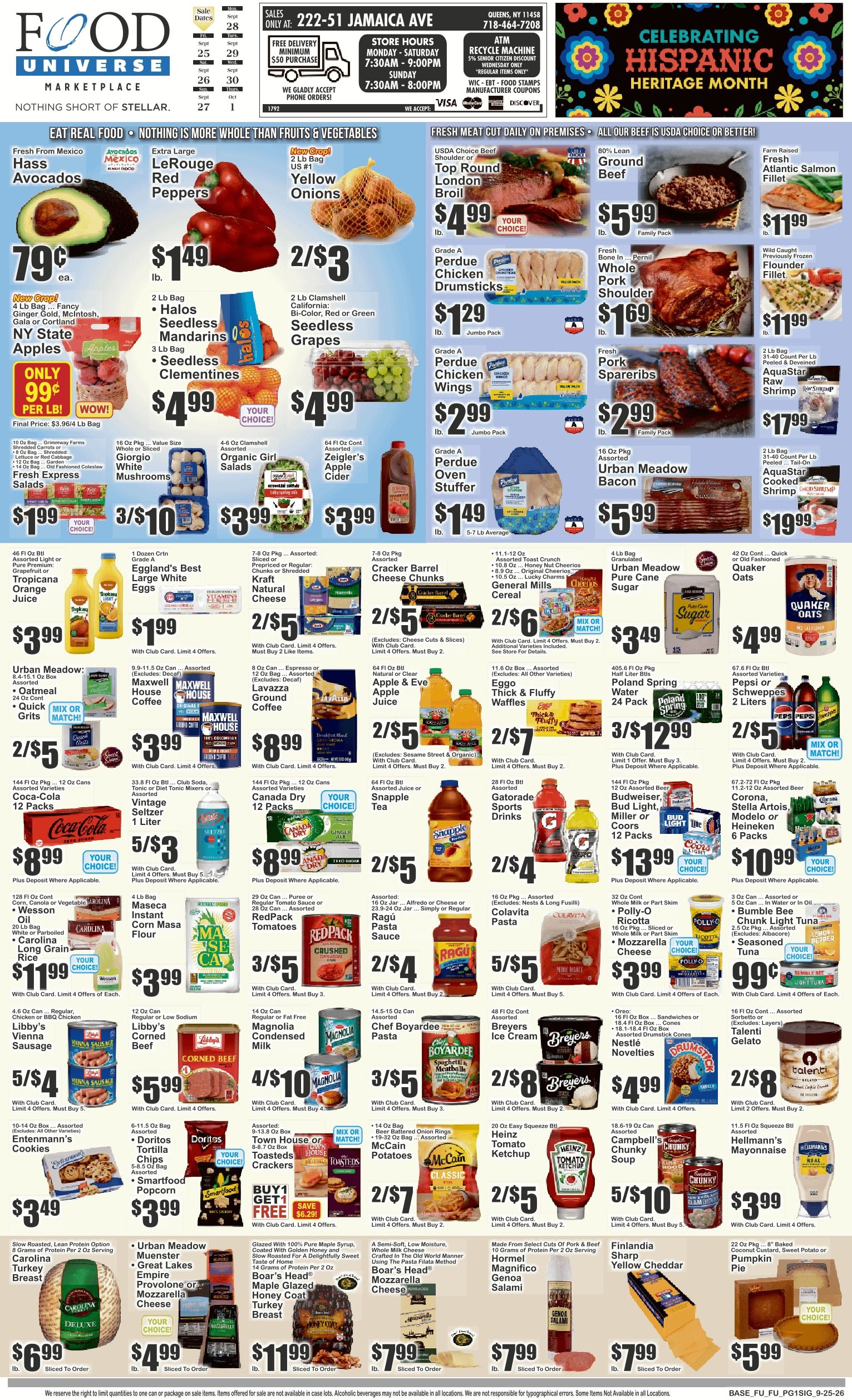 Food Universe (Queens Village, NY) Weekly Ad September 25 - October 1, 2026