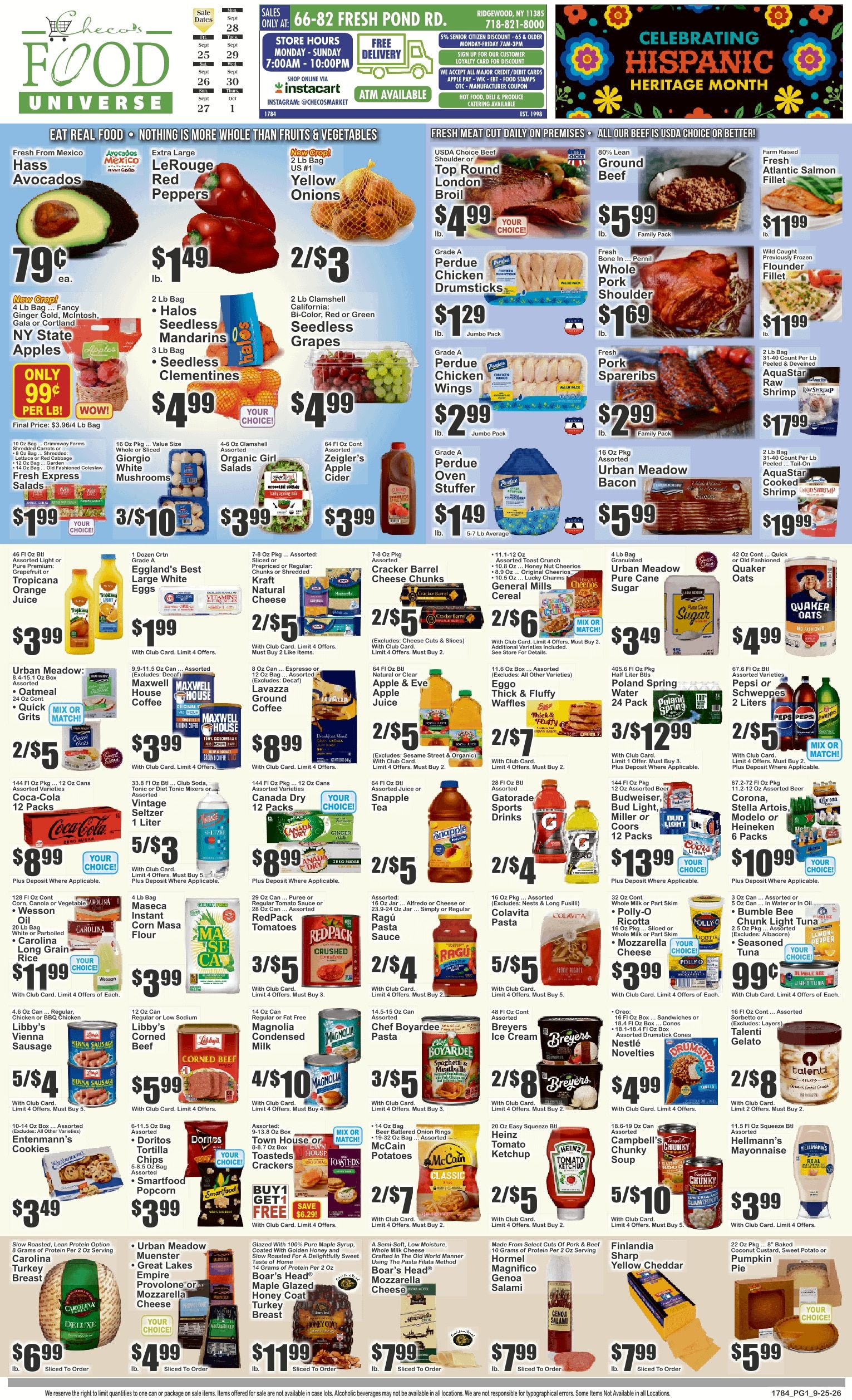 Food Universe (Ridgewood, NY) Weekly Ad September 25 - October 1, 2026